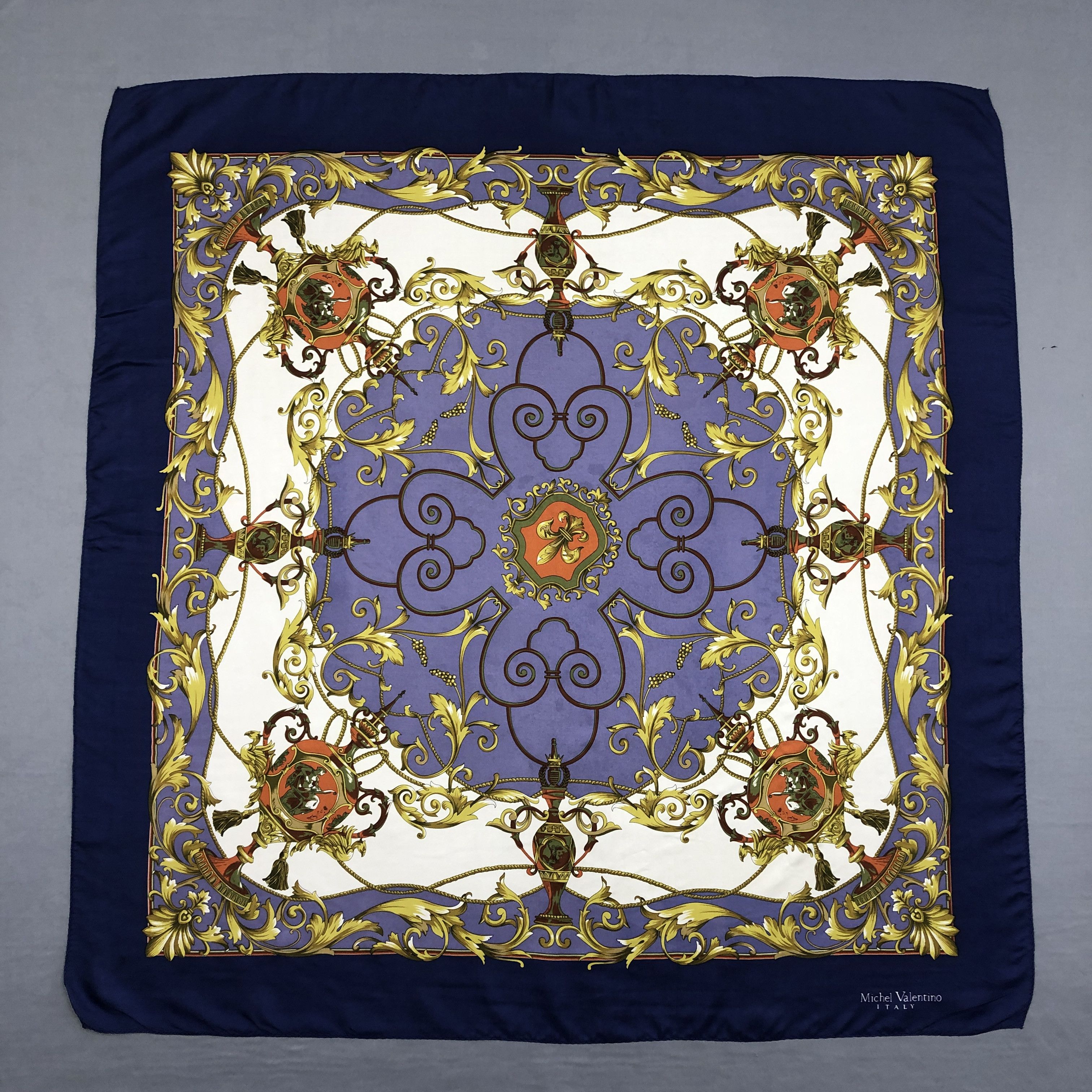 Other × Vintage Vintage Michel Valentino SILK Scarf Twill Stole Wraps Scarve Size ONE SIZE - 1 Thumbnail