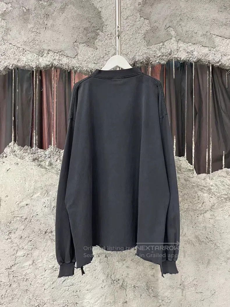Balenciaga Balenciaga Black Distressed Patch Letter Sweatshirt. Size US S / EU 44-46 / 1 - 2 Thumbnail