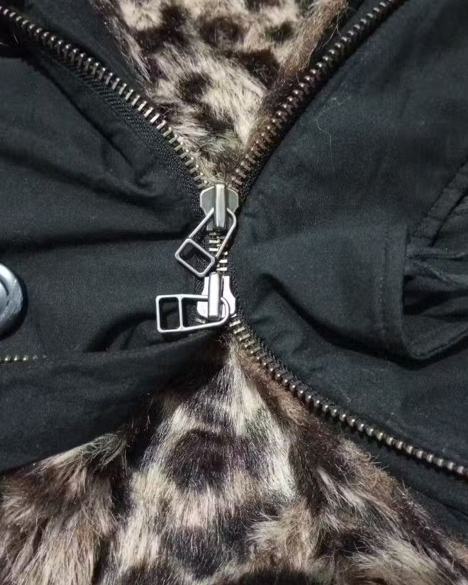 Beauty Beast Glad news Fur Parka w/ Mohair Leopard inner vest Size US M / EU 48-50 / 2 - 5 Thumbnail