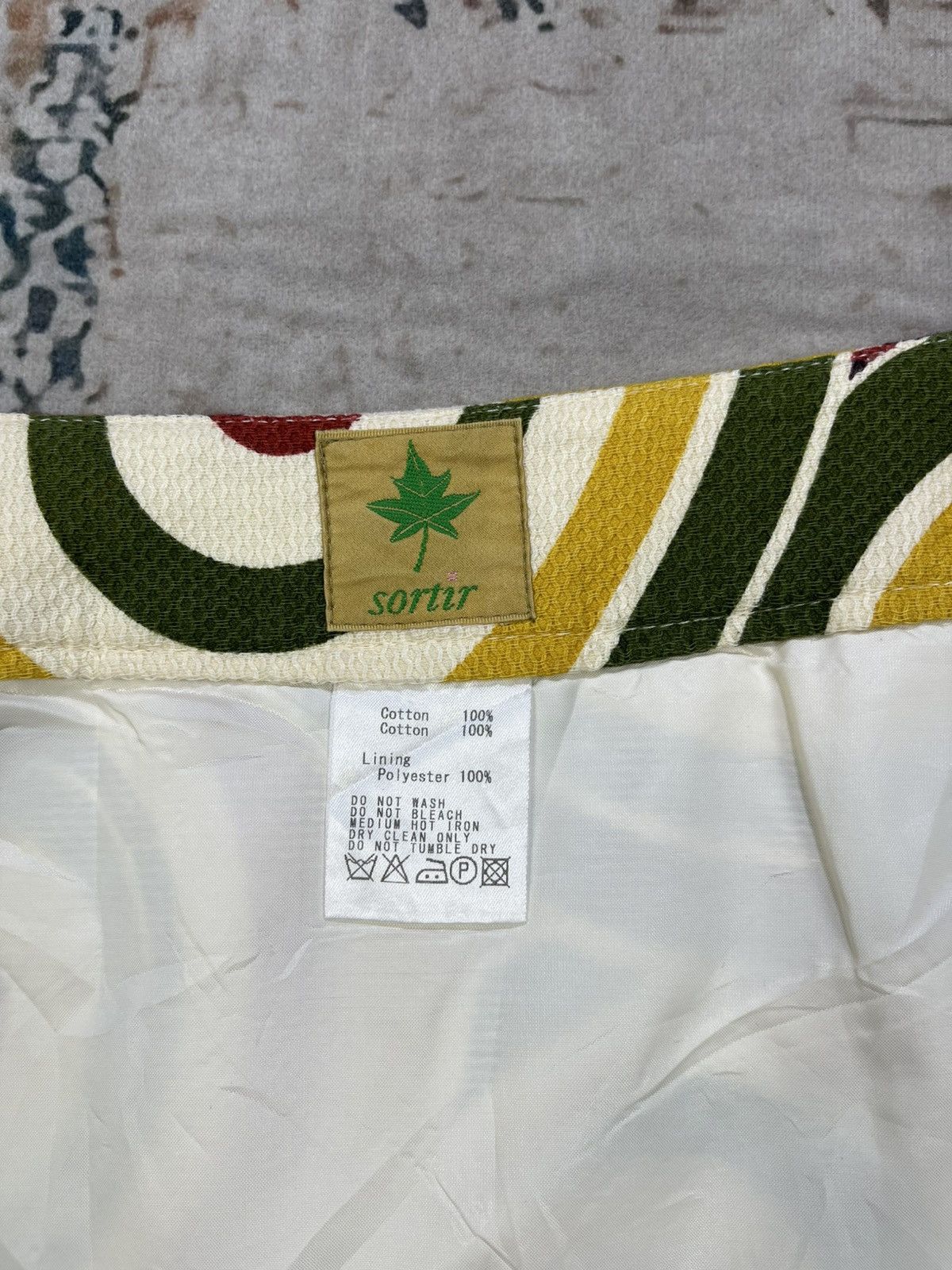 Japanese Brand Sortir Retro 70s Style A-Line Circular Mini Skirt Size 26" / US 2 / IT 38 - 11 Thumbnail