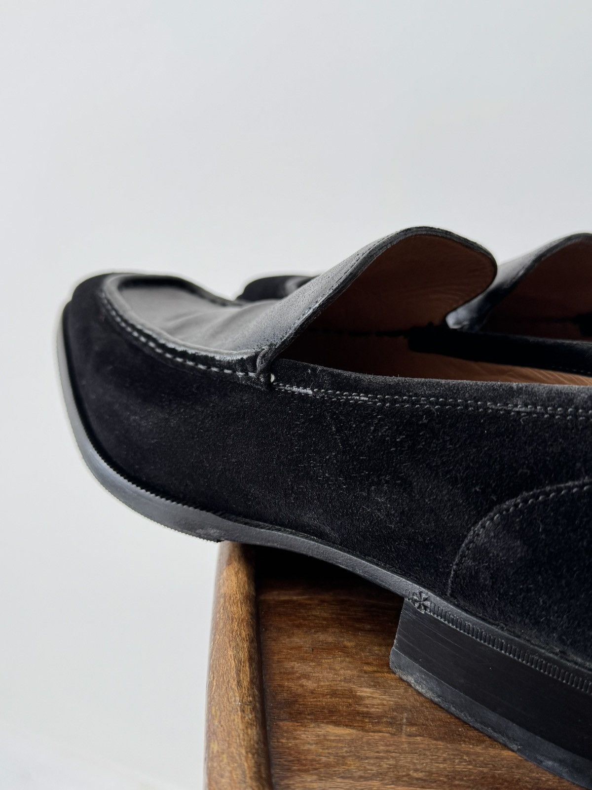 Gucci Gucci Black Suede & Leather Tuxedo Loafers Size US 8 / EU 41 - 5 Thumbnail