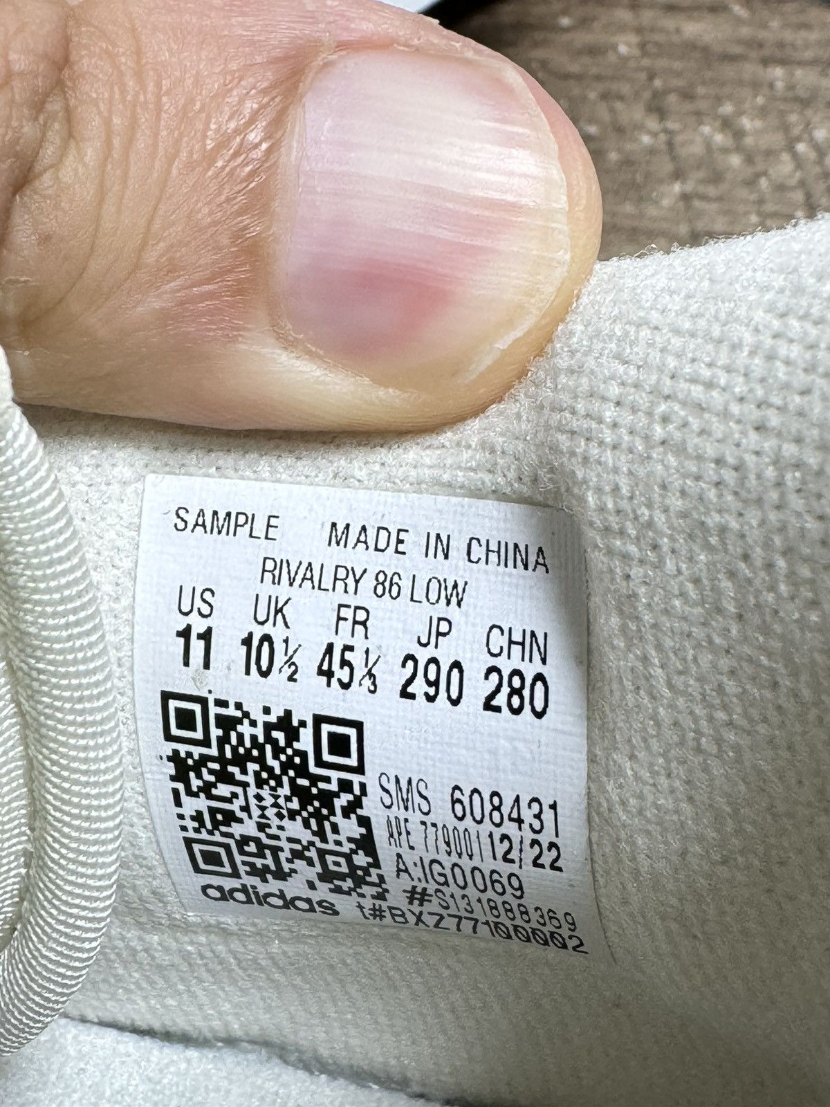 Adidas SAMPLE Adidas Rivalry 86 Low Orbit Grey Cream Size 11 NEW Size US 11 / EU 44 - 8 Thumbnail