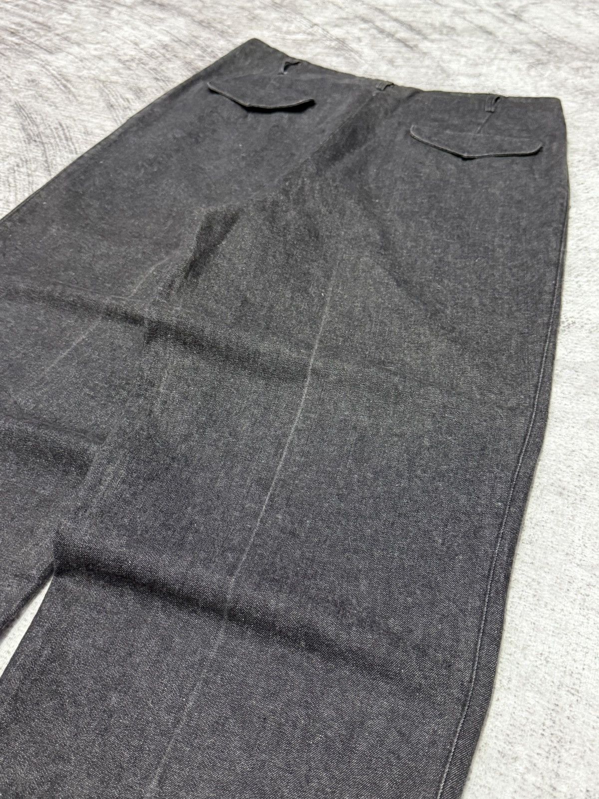 Creighton × Japanese Brand × Vintage 50s 60s Creighton Selvedge Pleated High Waist Baggy Jeans Size US 31 - 17 Thumbnail