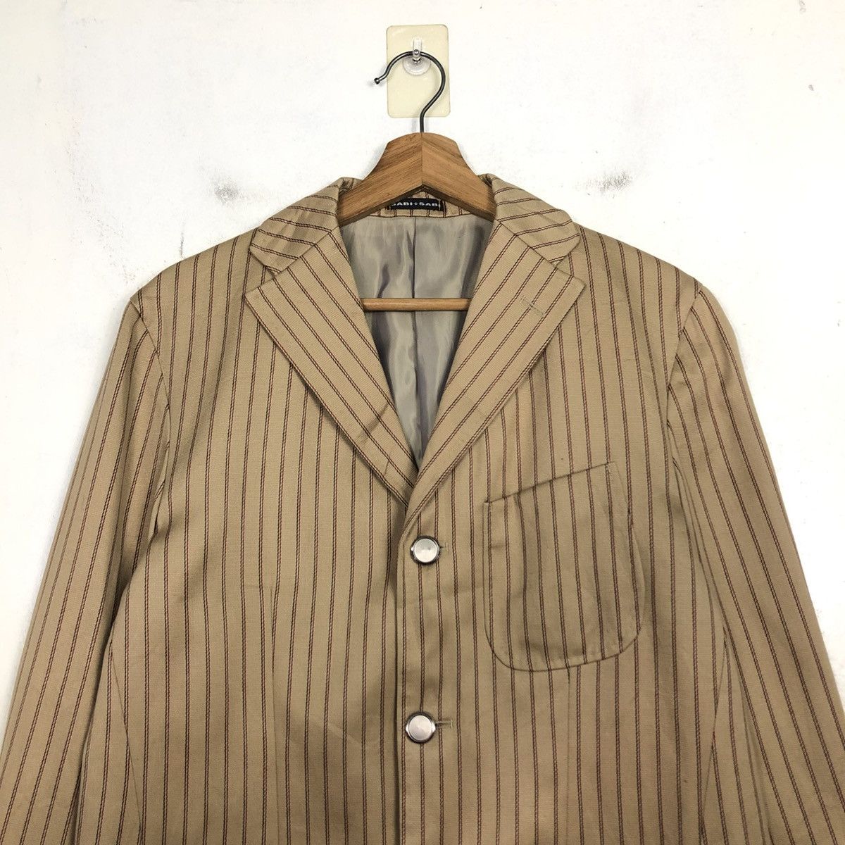 Issey Miyake 💥VINTAGE CHORE WORK JACKET STRIPED SABI SABI Size US M / EU 48-50 / 2 - 5 Thumbnail