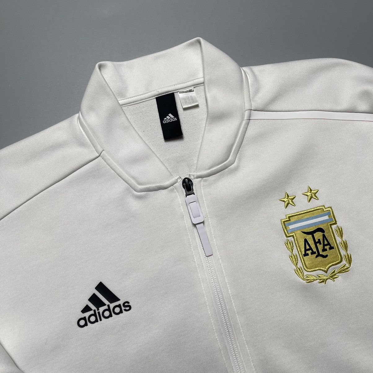 Adidas × Vintage ARGENTINA ADIDAS ZNE 2018 WORLD CUP SOCCER ANTHEM TRAVK TOP Size US L / EU 52-54 / 3 - 3 Thumbnail