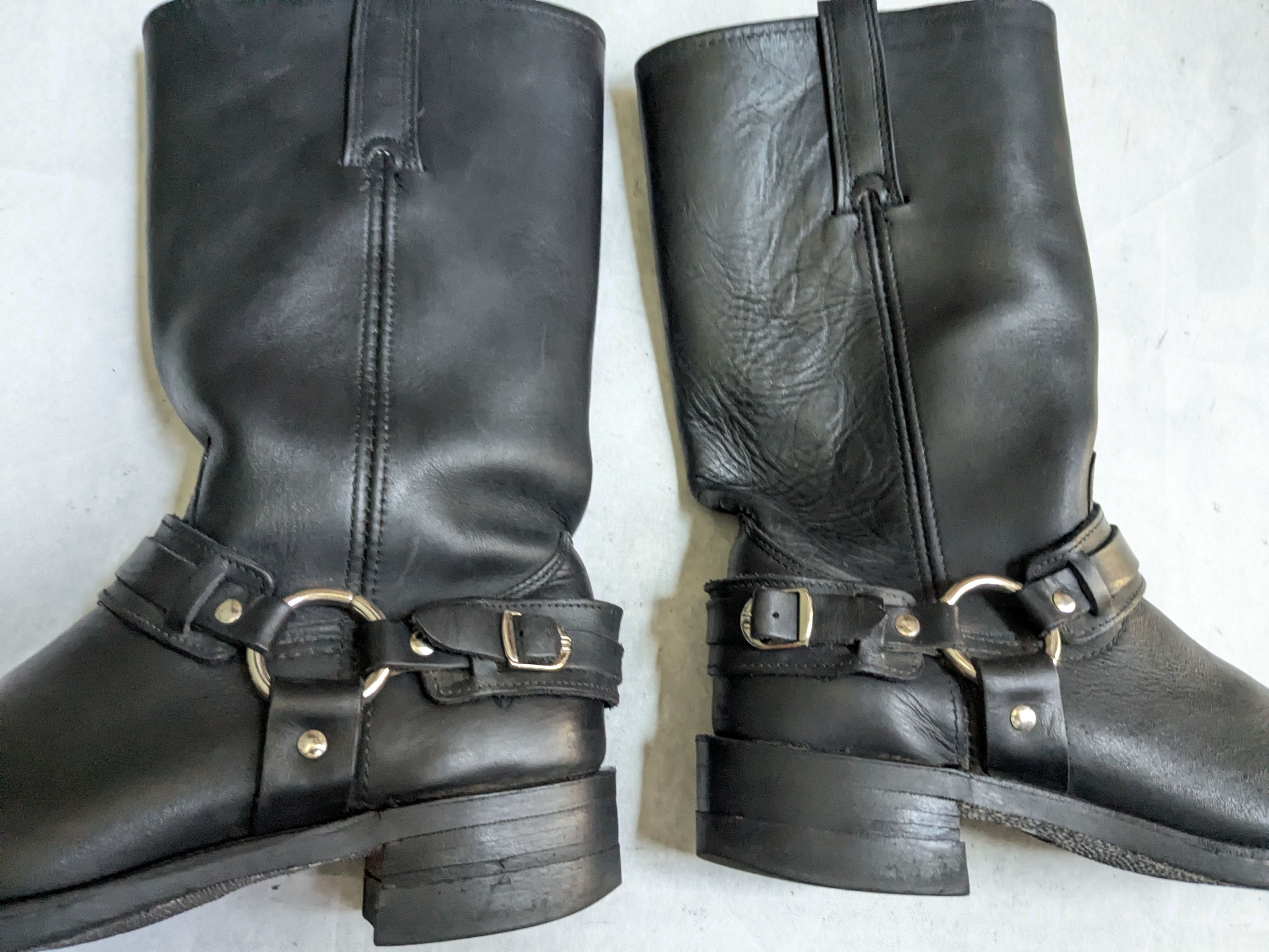 Frye Frye Harness Black Leather 9 W Wide Leather Buckle Belted Size US 9 / EU 42 - 10 Thumbnail