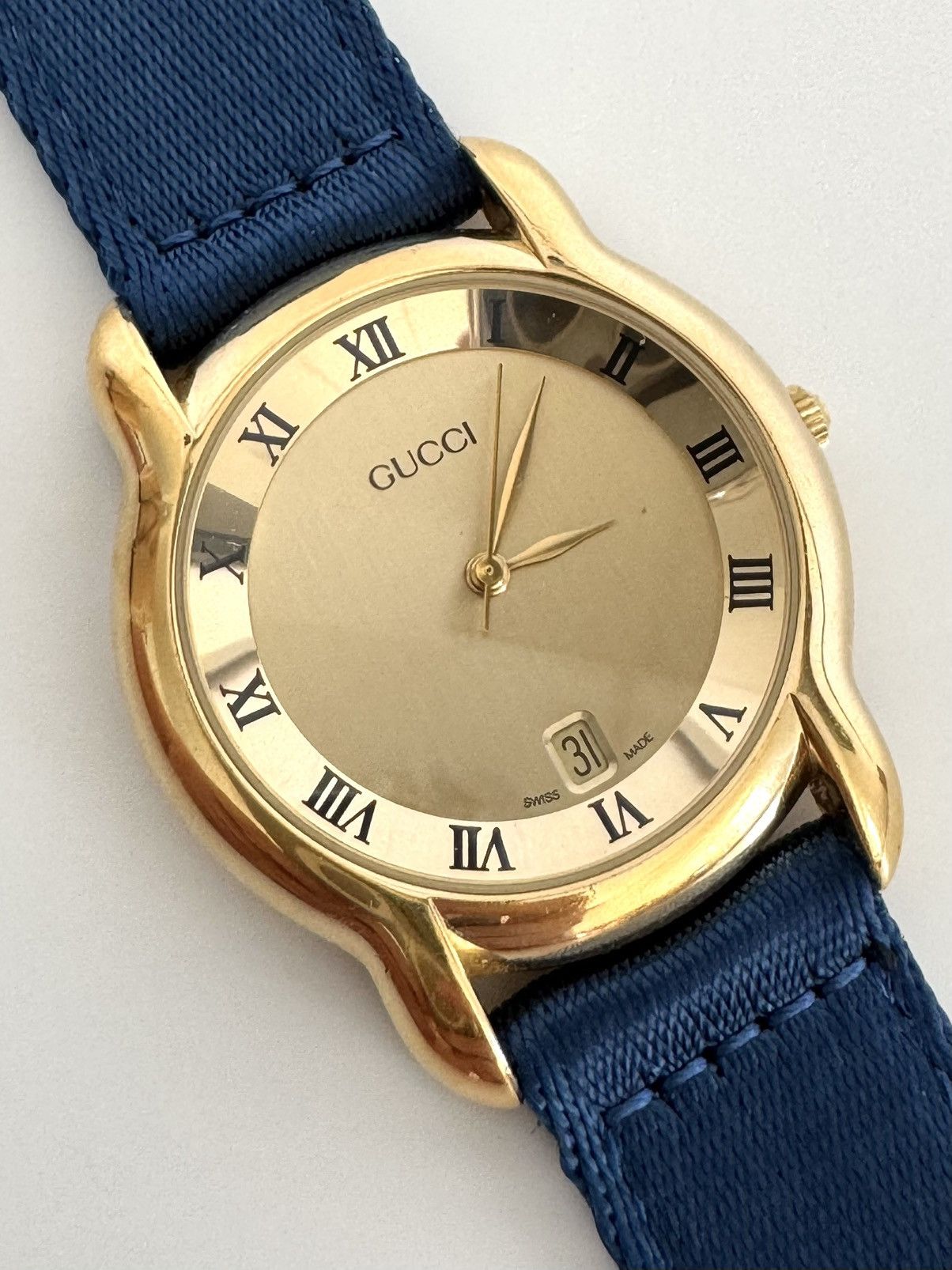 Gucci ★0% TAX★ GUCCI 18K GOLD PLATED ART DECO 5100M WATCH 90S Size ONE SIZE - 6 Thumbnail