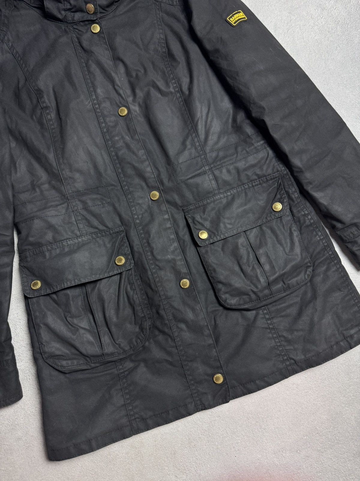 Barbour Barbour International Kirk Wax Cotton Hooded Jacket Size S / US 4 / IT 40 - 4 Thumbnail