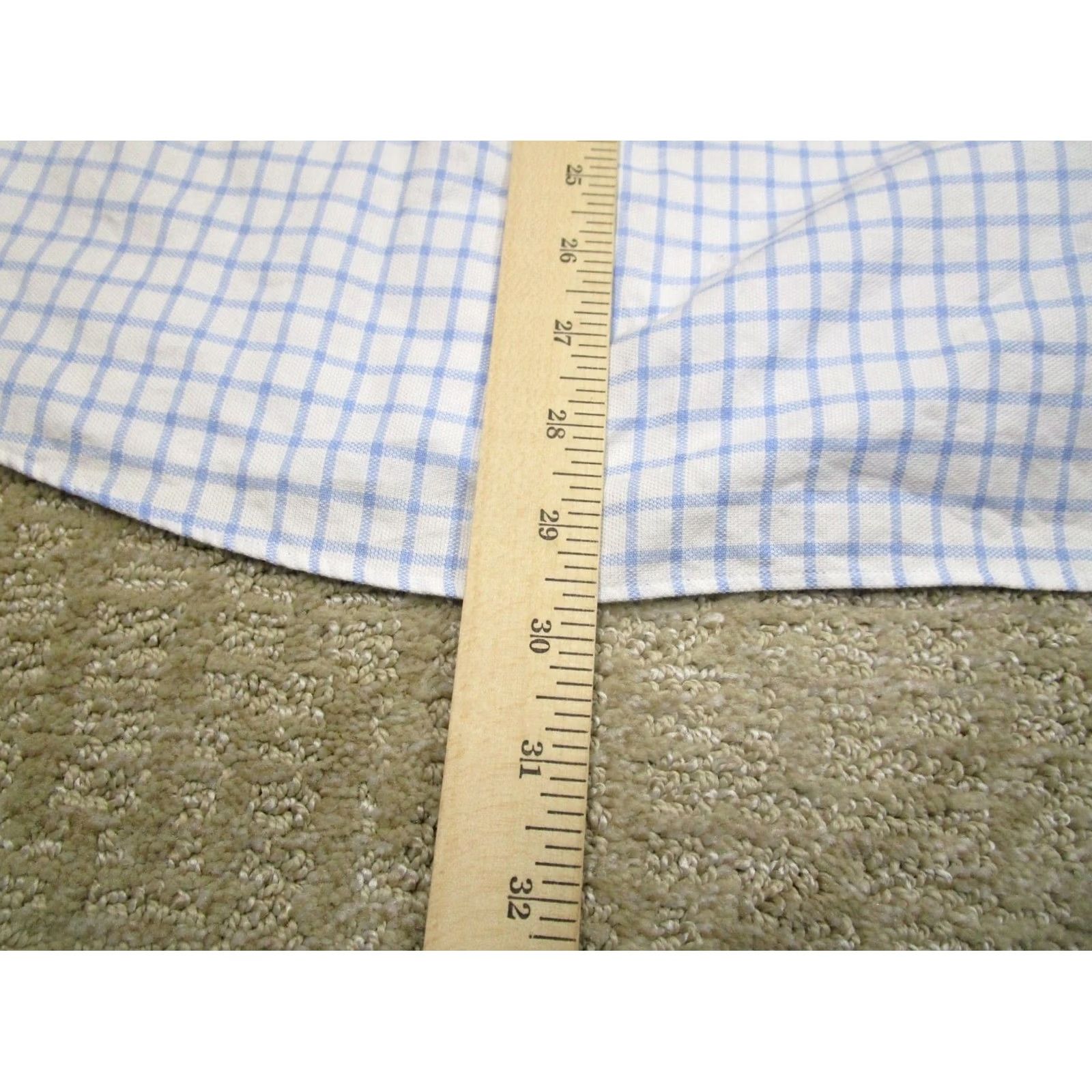 Hugo Boss HUGO BOSS Shirt Men XL White Blue Gingham Check Long Sleeve Button-Down Size US L / EU 52-54 / 3 - 6 Thumbnail