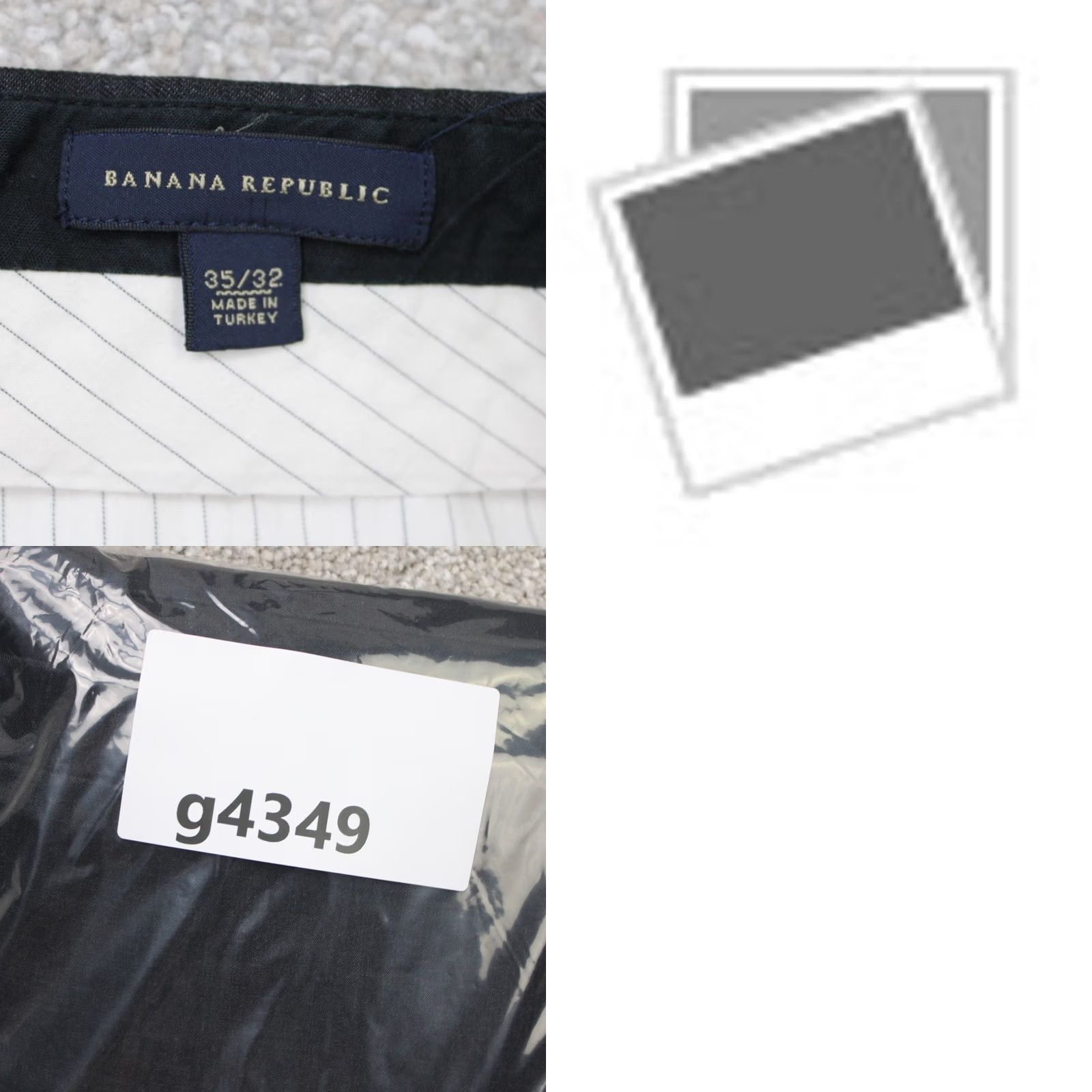 Banana Republic Banana Republic Dress Pants Mens 35x32 Black 100% Wool Flat Front Acetate Lined Size US 35 - 9 Thumbnail