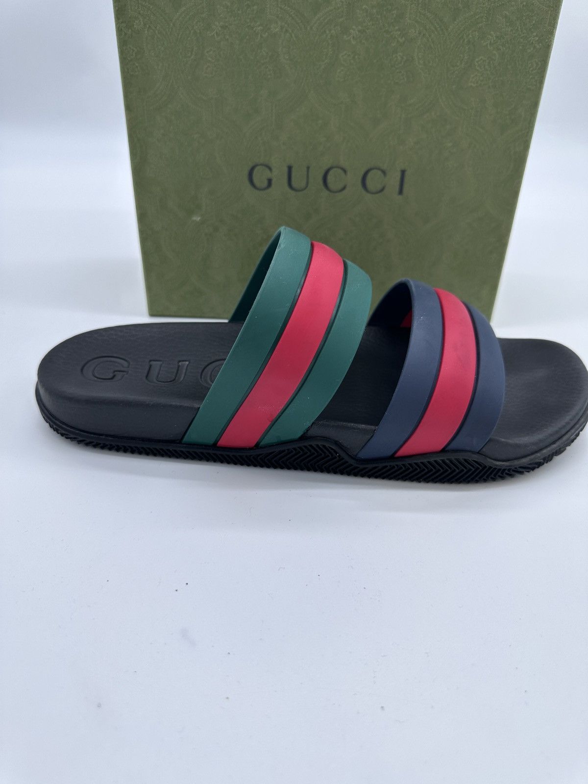 Gucci Gucci Agrado GRG Rubber Slide 'Black' Size 11 Size US 12 / EU 45 - 1 Thumbnail