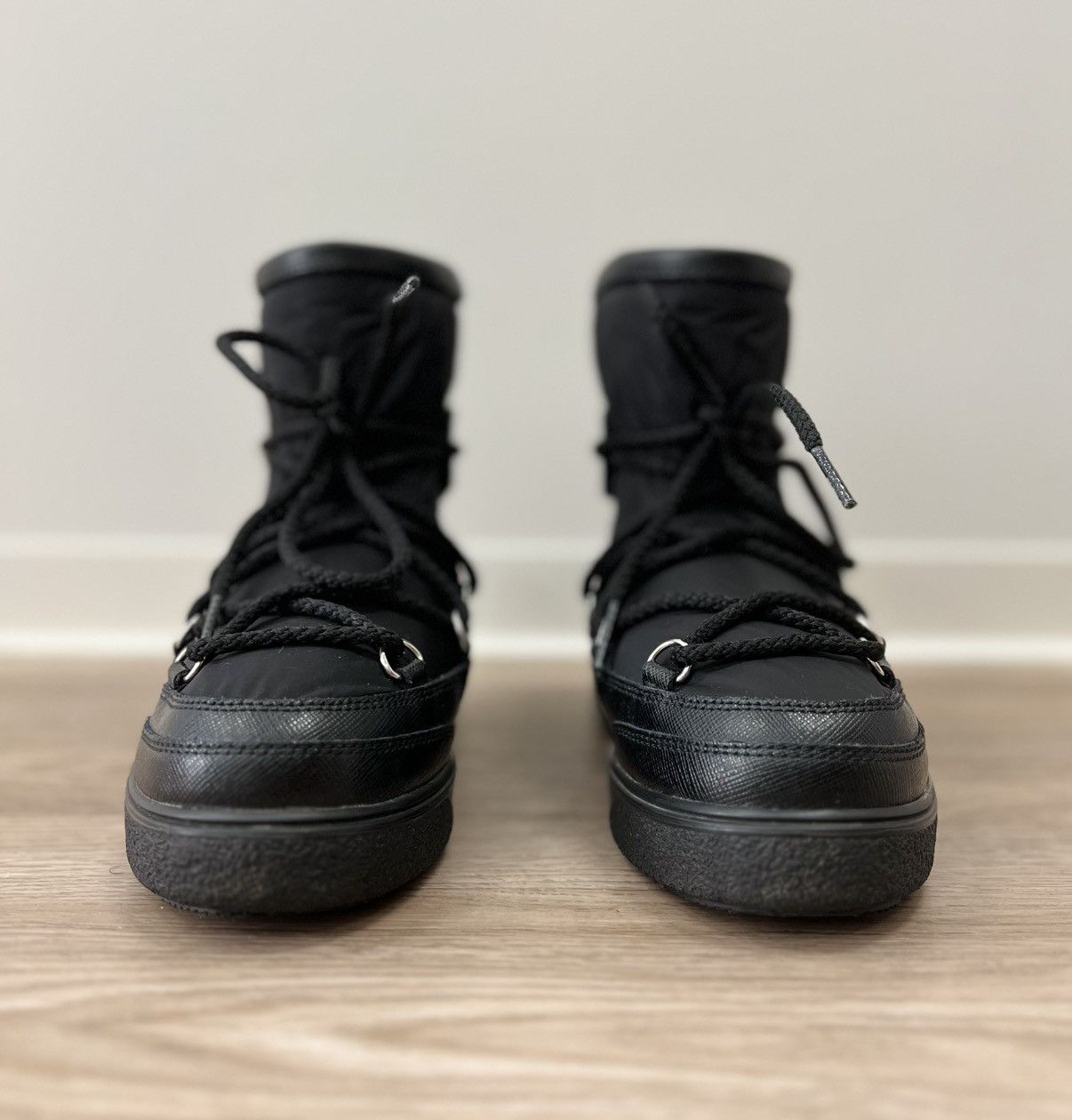 Moncler Moncler Fanny Apres Ski Black Snow Moon Boots Size US 6 / IT 36 - 4 Thumbnail