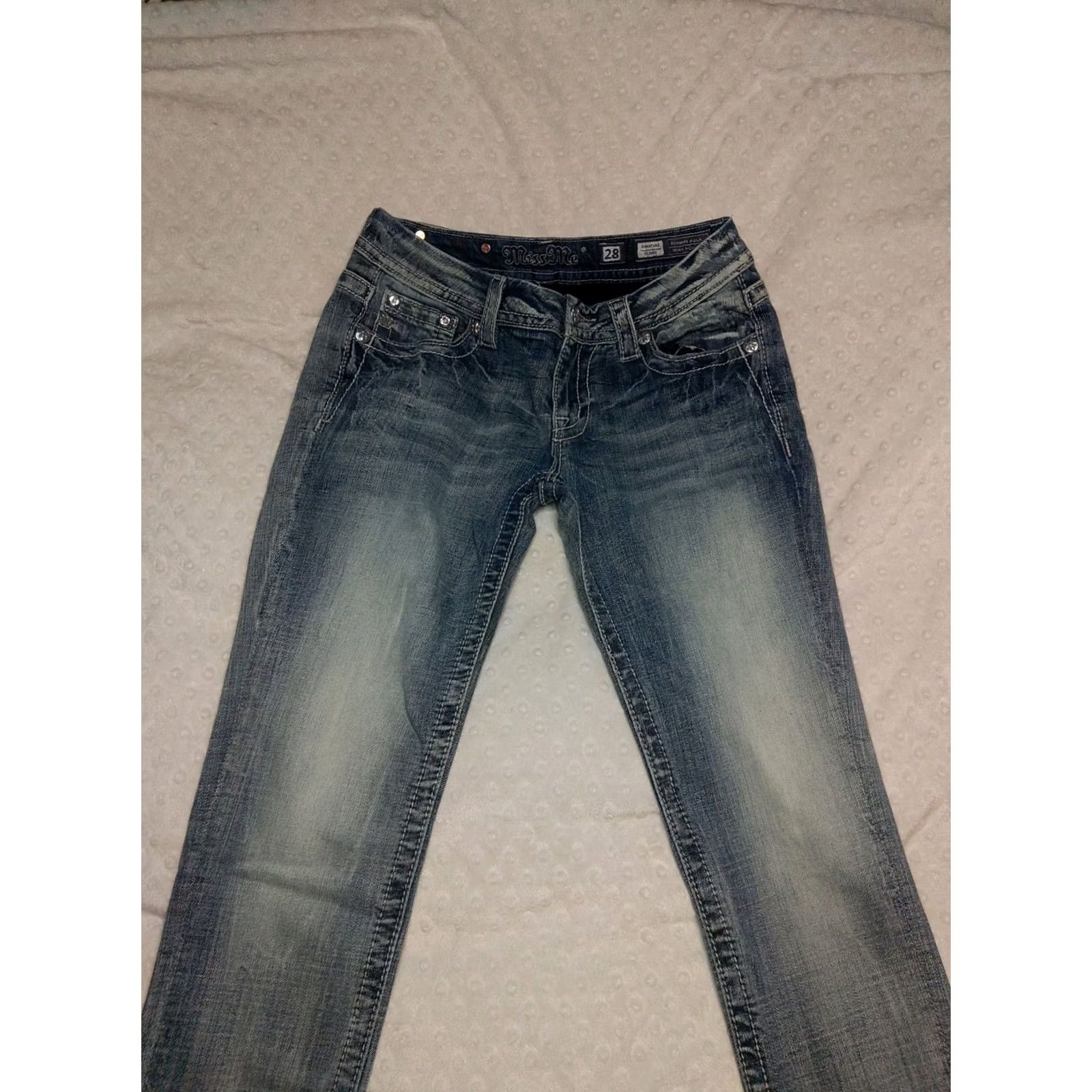 Miss Me Miss Me Jeans Skinny Blue Medium Wash Denim Pants Women 28 30x31 Signature Rise 5-Pocket Denim Size 28" / US 6 / IT 42 - 4 Thumbnail