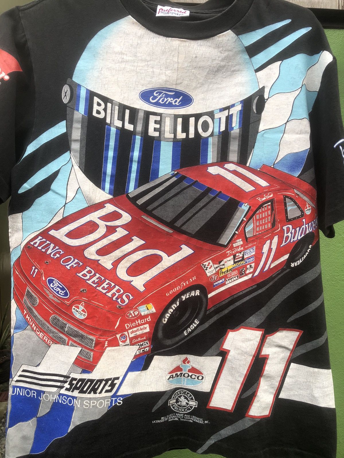NASCAR × Vintage Vintage Bill Elliott Budwieser AOP Size US XL / EU 56 / 4 - 1 Thumbnail