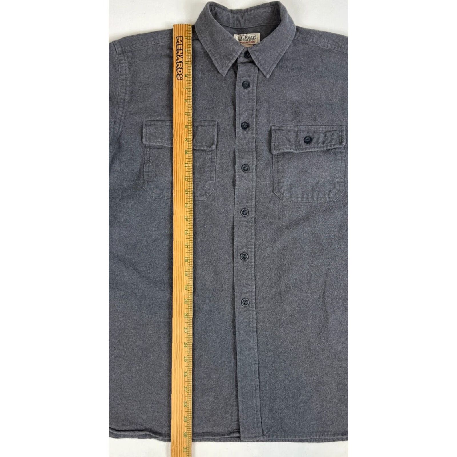 Vintage L.L. Bean Men's Chamois Cloth Shirt Button-Up Size L Gray Regular Size US L / EU 52-54 / 3 - 6 Thumbnail