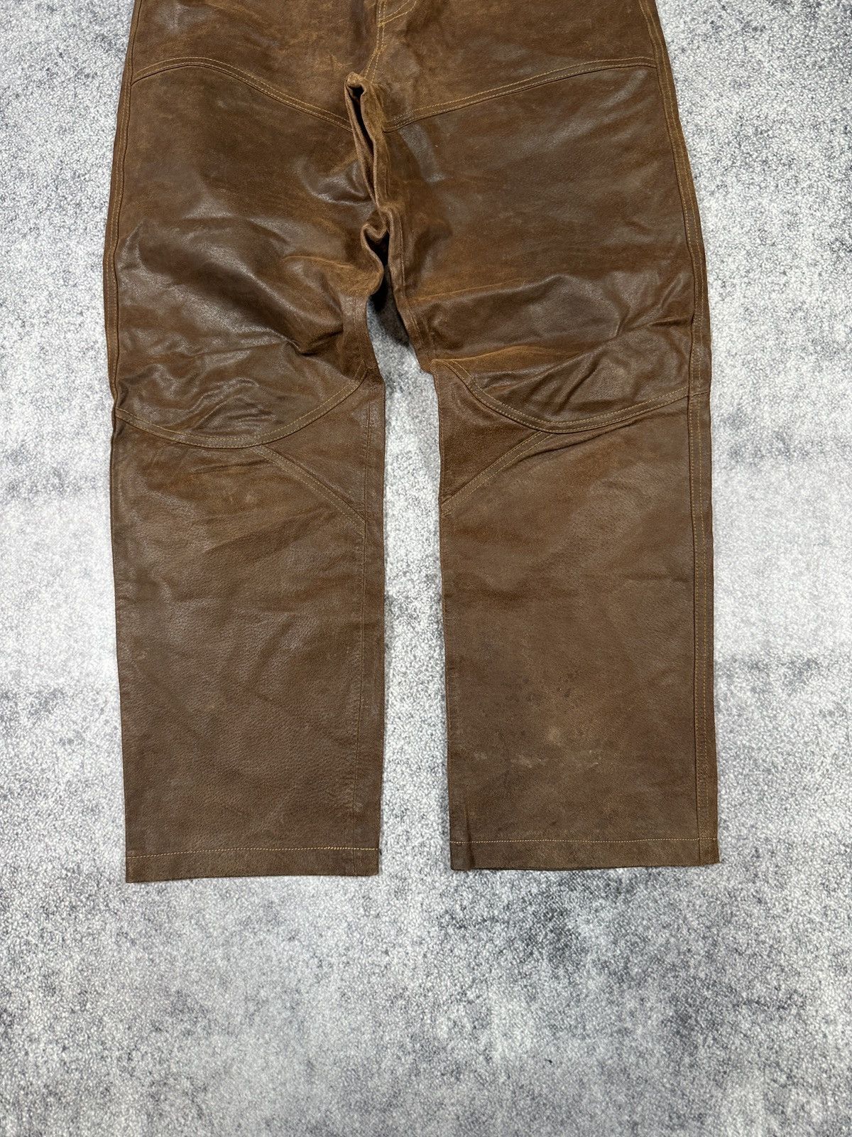 Other Y2K Vintage Leather Pants Opium Style Alt Biker USA Rare XL Size US 34 / EU 50 - 2 Thumbnail