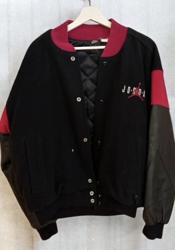 Nike 1993 Nike Air Jordan Varsity Jacket Wool Leather Size US M / EU 48-50 / 2 - 2 Thumbnail