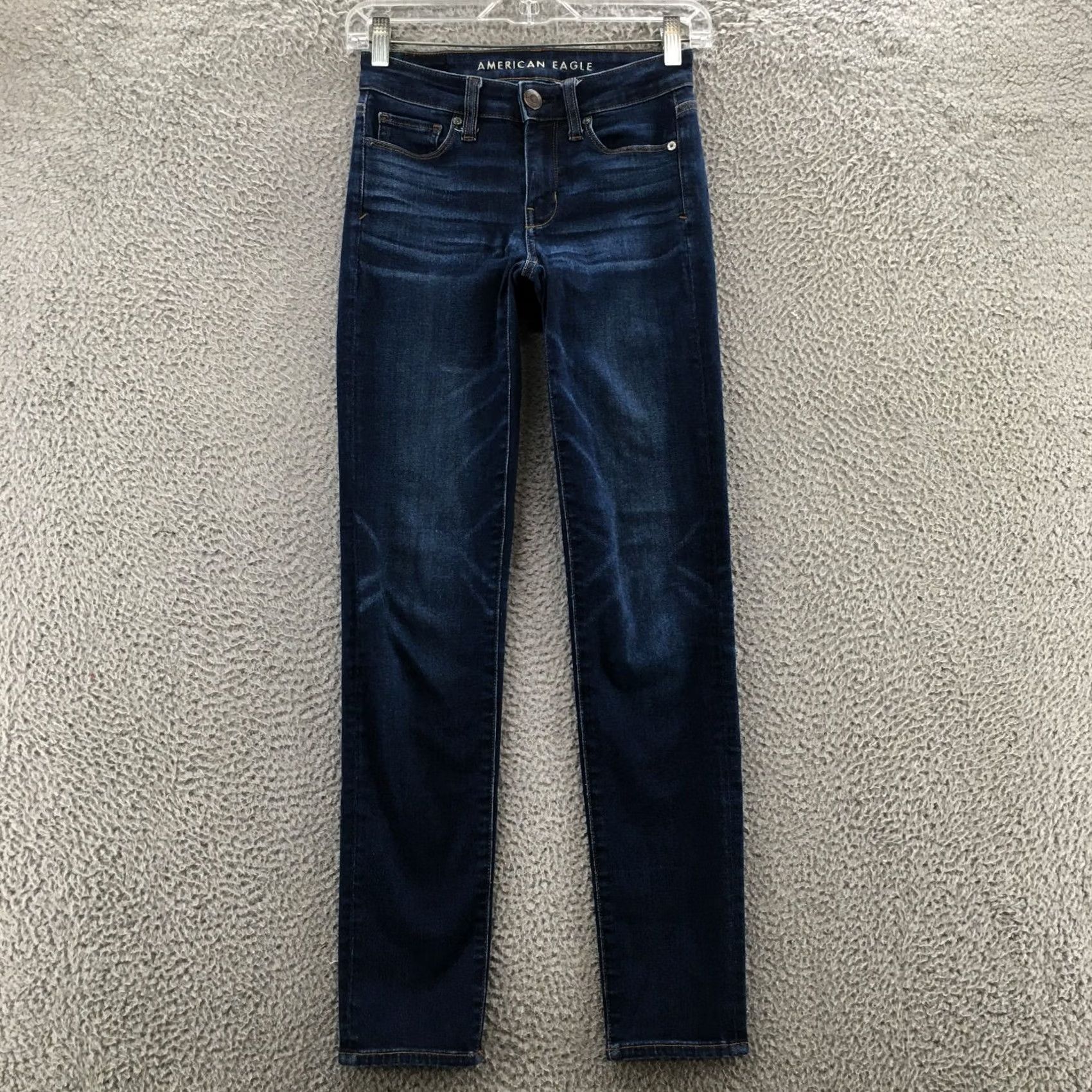 American Eagle Outfitters American Eagle Outfitters Skinny Jeans Womens 00R Blue Dark Wash Denim Zip Jeans Womens Blues Skinny 00R Regular Mens? Size 24" / US 00 / IT 34 - 2 Thumbnail
