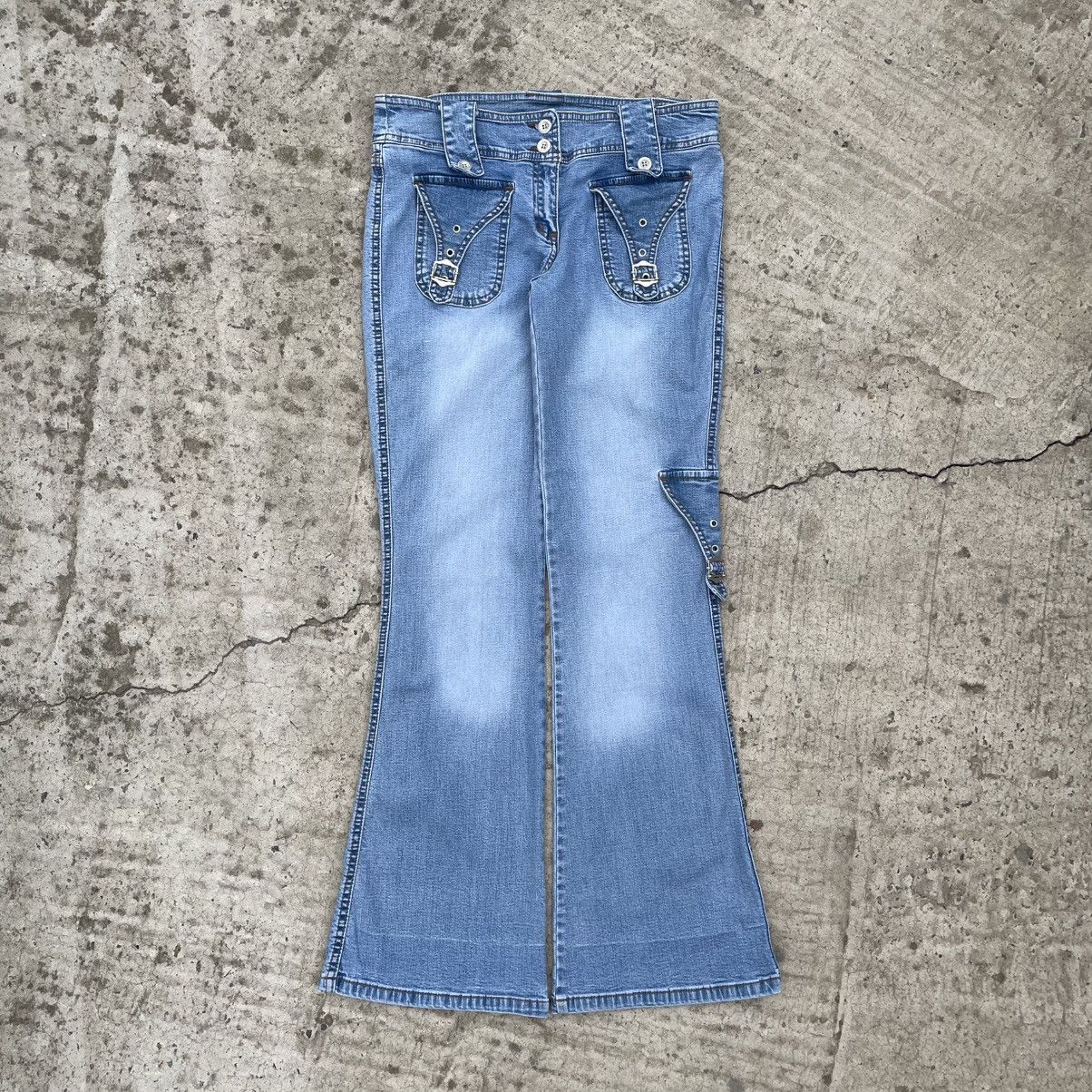 Issey Miyake Vintage Women’s Tramontana Jeans Flared Size L Y2K Hype Size 27" / US 4 / IT 40 - 1 Thumbnail