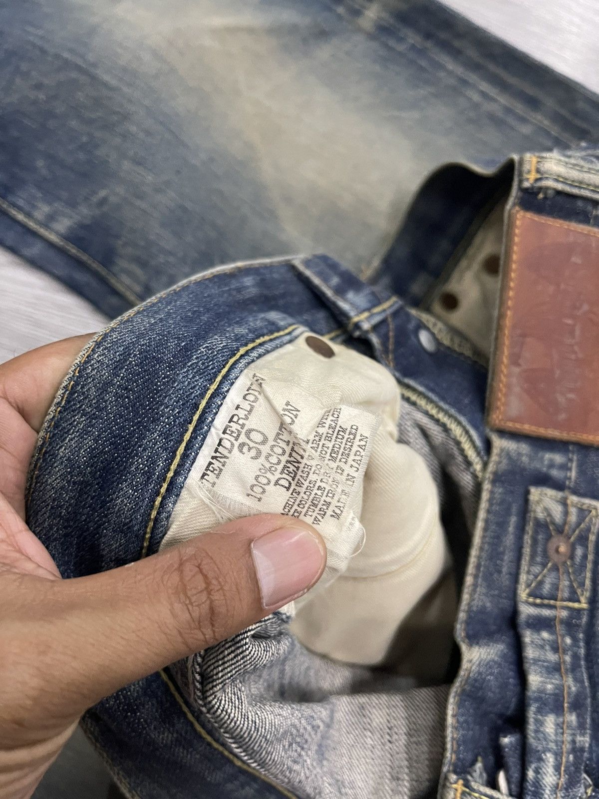Tenderloin × Vintage Tenderloin Back Buckle Selvedges Distressed Denim Size US 32 / EU 48 - 5 Thumbnail
