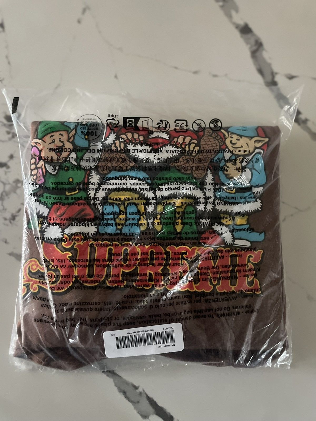 Supreme Supreme Naughty Tee Brown Size XXL Size US XXL / EU 58 / 5 - 2 Thumbnail