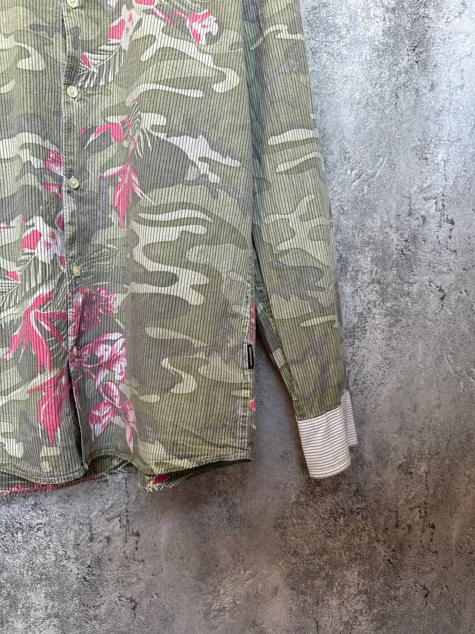 Diesel Diesel Fiftyfivedsl Rare Flowered Shirt Striped Button Up LS Size US M / EU 48-50 / 2 - 10 Thumbnail