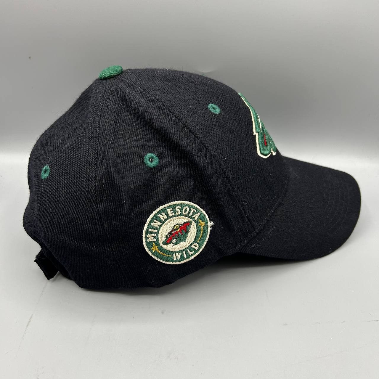 Ccm Minnesota Wild Hat Men Black Embroidered NHL Strap Back Cap Size ONE SIZE - 4 Thumbnail