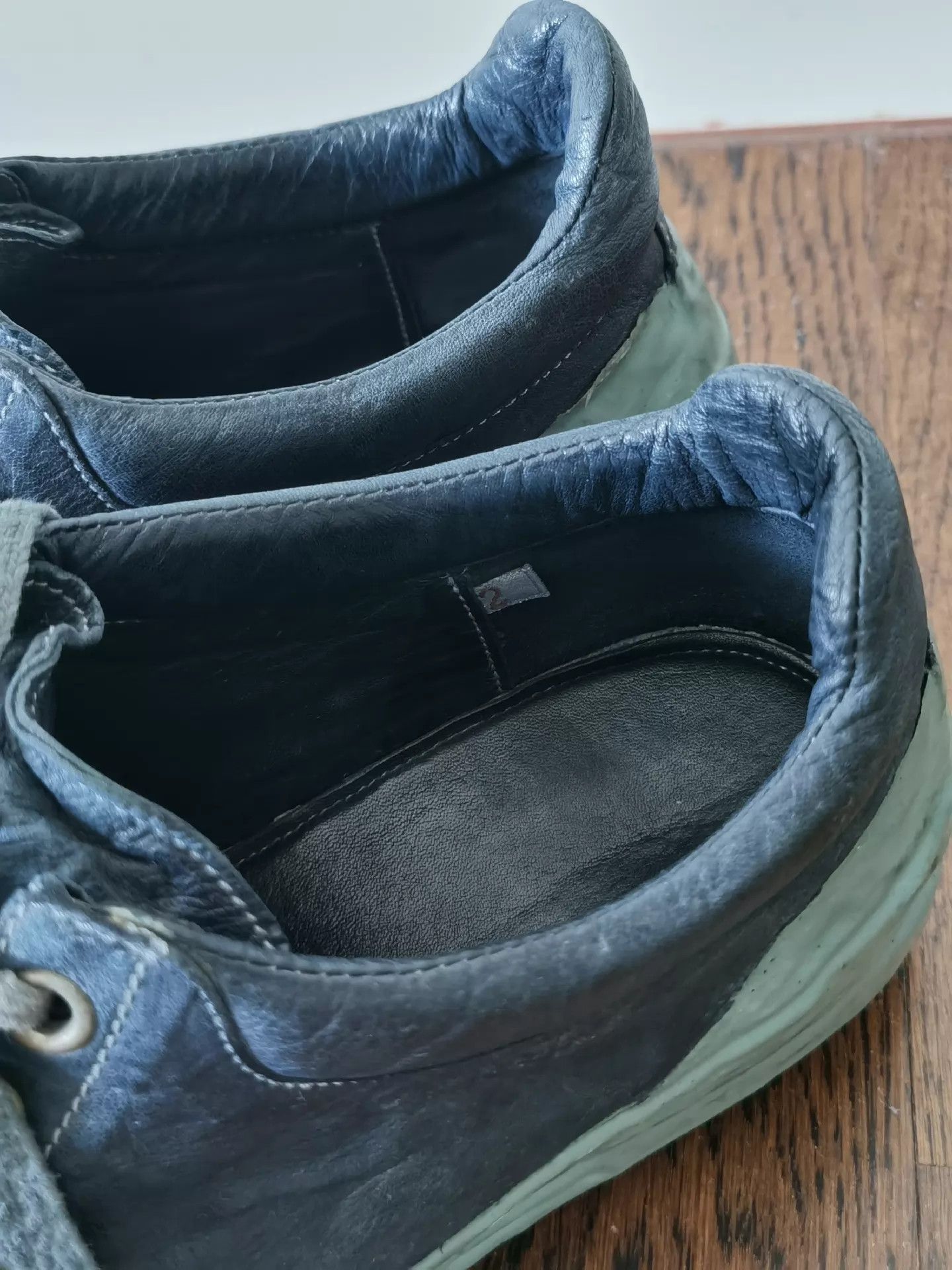 Carol Christian Poell CCP Blue Kangaroo Leather Low Top Soled Shoes US7 (42-43) Size US 7 / EU 40 - 7 Thumbnail