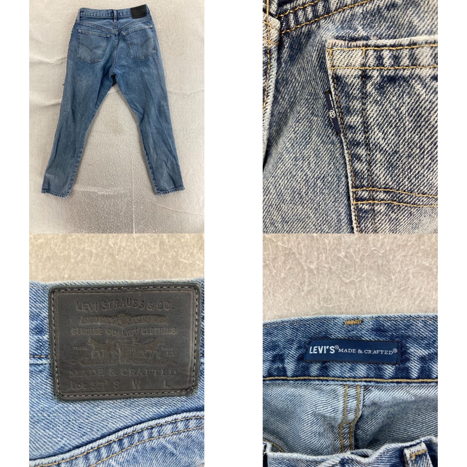 Levi's Levi's 501 Jeans Womens Skinny Button Fly Embroidered S 27/28 Blue Cotton Denim Regular Rise Mid Adult Women Jeans Size 27" / US 4 / IT 40 - 8 Thumbnail