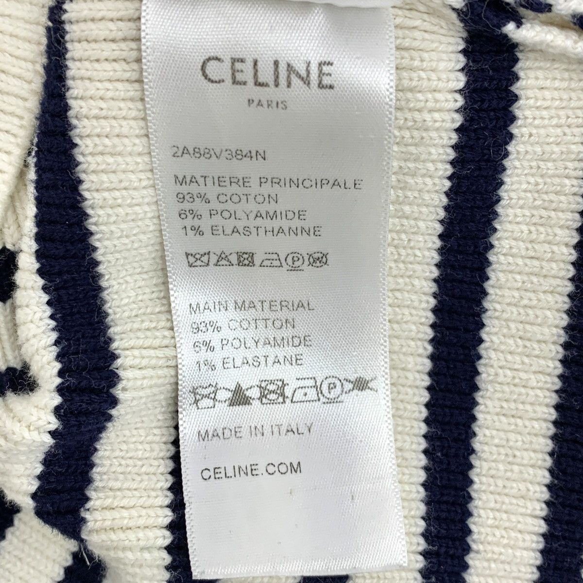 Celine Celine Color-block Striped Long Sleeve Knit Sweater K26WX Size L / US 10 / IT 46 - 8 Thumbnail