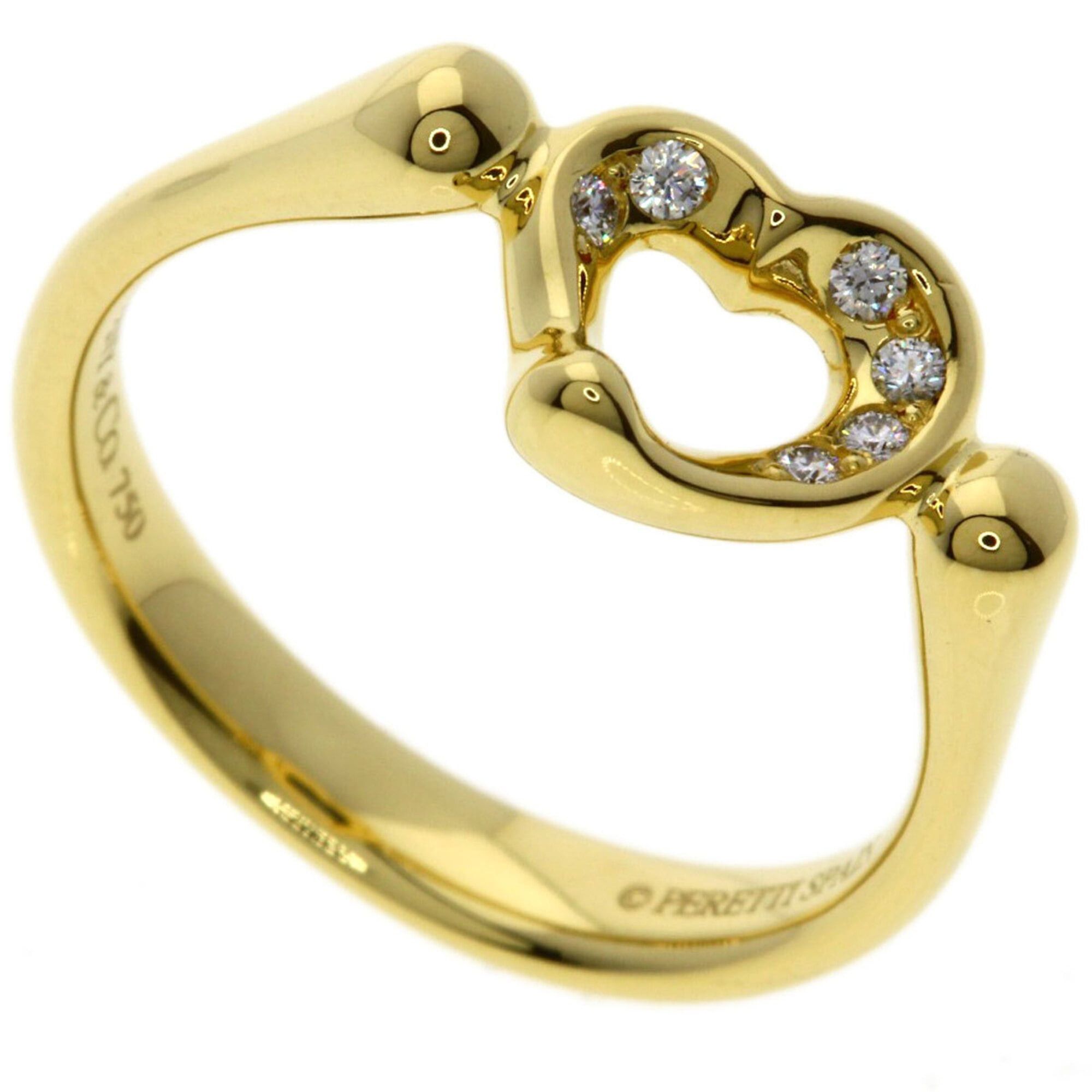 Tiffany & Co. Tiffany & Co. Open Heart Diamond Ring, 18K Yellow Gold, Women's. Size ONE SIZE - 1 Thumbnail