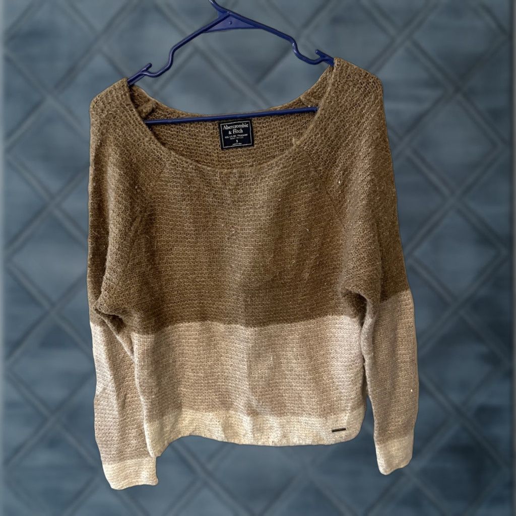 Abercrombie & Fitch Abercrombie & Fitch Womens Sweater Size S Brown Chunky-Knit Pullover Size S / US 4 / IT 40 - 1 Thumbnail
