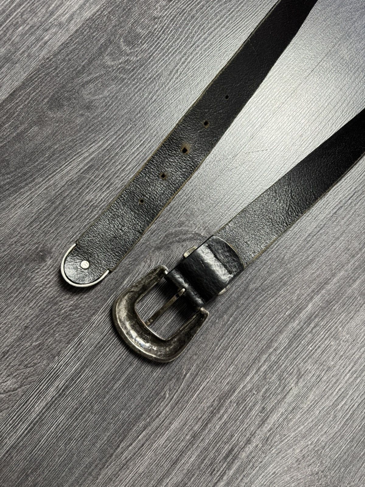 Leather × Vintage Y2K Vintage Leather Punk Metal Avant Garde Belt Size ONE SIZE - 6 Thumbnail
