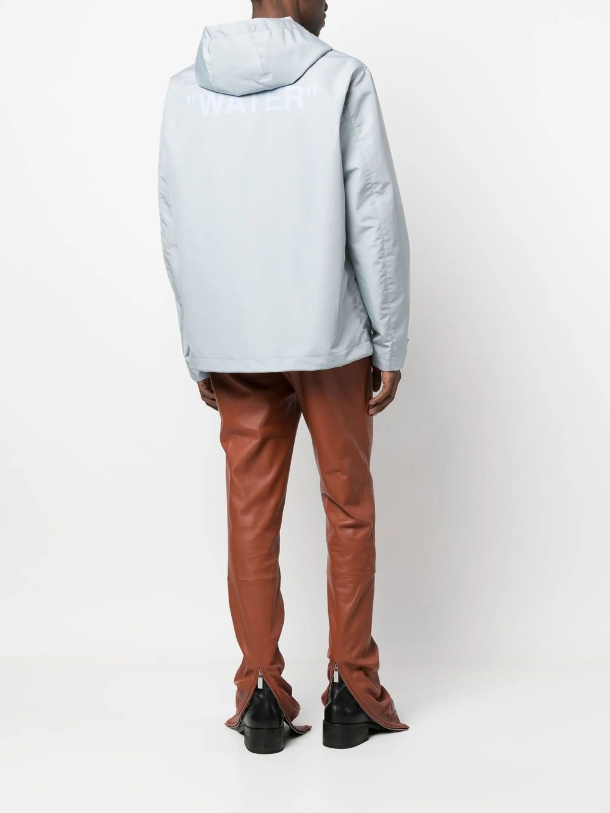 Off-White o1gr1nt0125 Quote Summer Windbreaker Jacket in Light Blue Size US XL / EU 56 / 4 - 2 Thumbnail