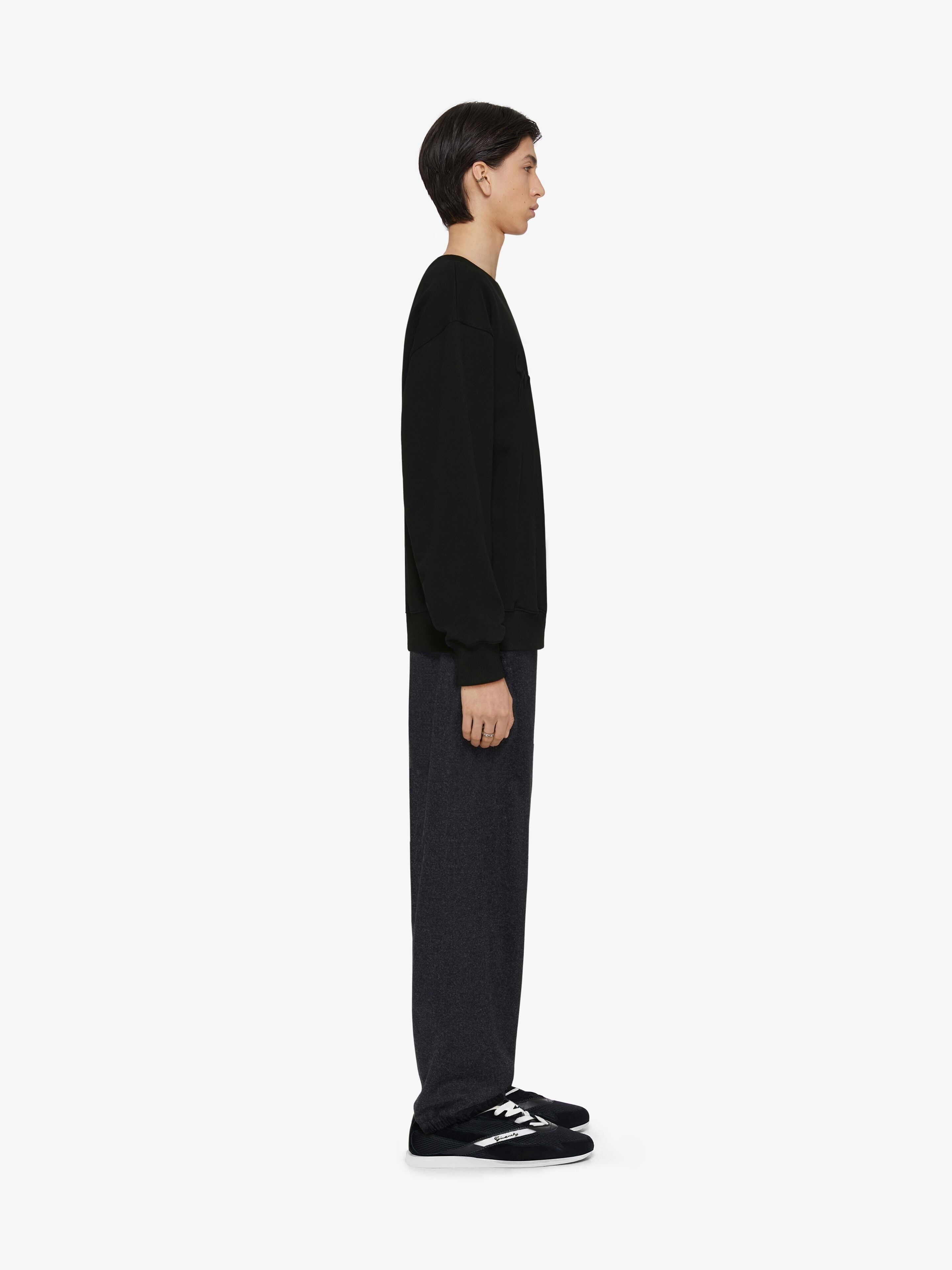 Givenchy o1w1db10326 Boxy Base Fit Sweatshirt in Black Size US L / EU 52-54 / 3 - 3 Thumbnail