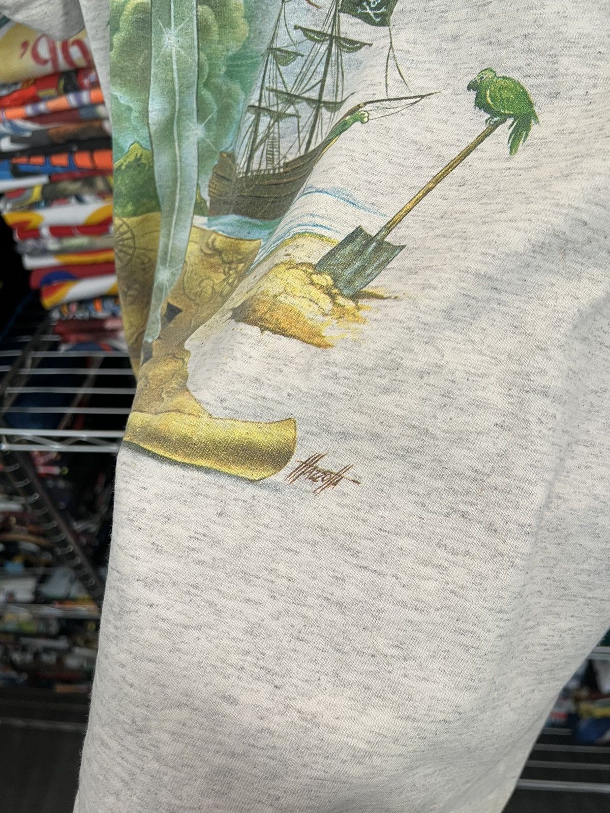 Caribbean 1991 Pirate Parrots of the Caribbean Soul Mazzotta Tee Size US M / EU 48-50 / 2 - 4 Thumbnail