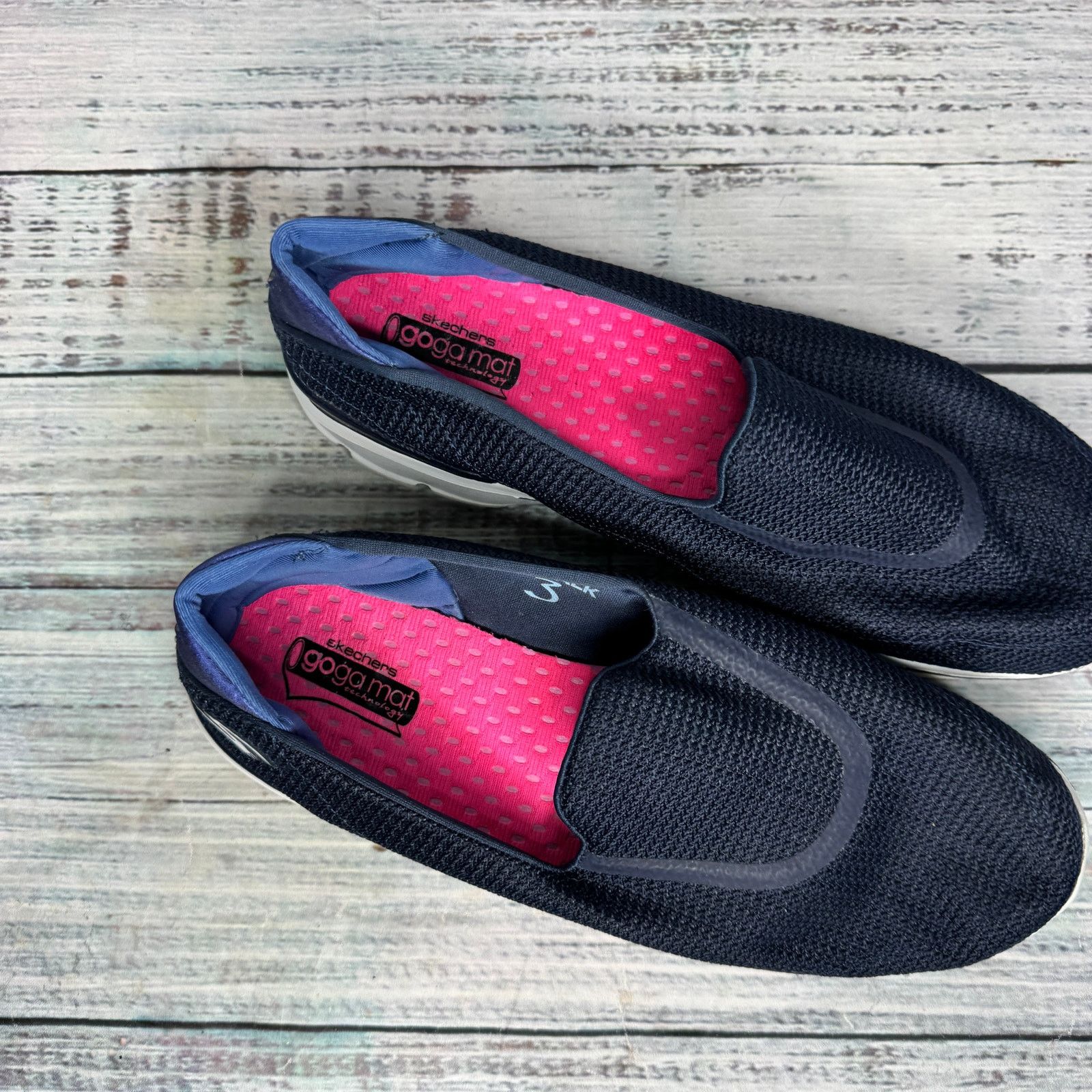 SKECHERS Skechers GOwalk 3 Navy Blue Slip-On Walking Shoes 10 Size US 10 / IT 40 - 2 Thumbnail