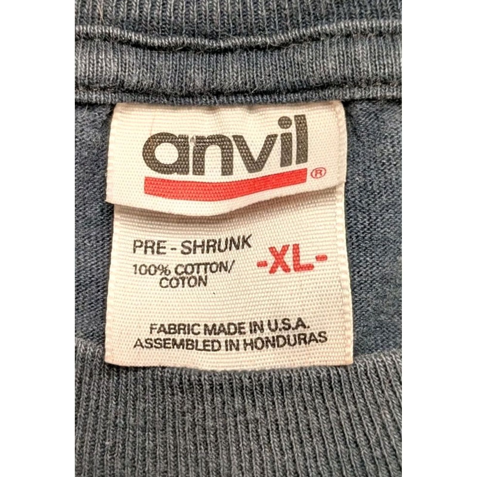 Anvil VINTAGE Tool Skeleton Hands Shirt Band Tour Double-Sided Faded Black XL Men T-Shirt Iron Maiden Pantera Tool Salival Skeleton Hands Graphic Print"} Size US XL / EU 56 / 4 - 6 Thumbnail