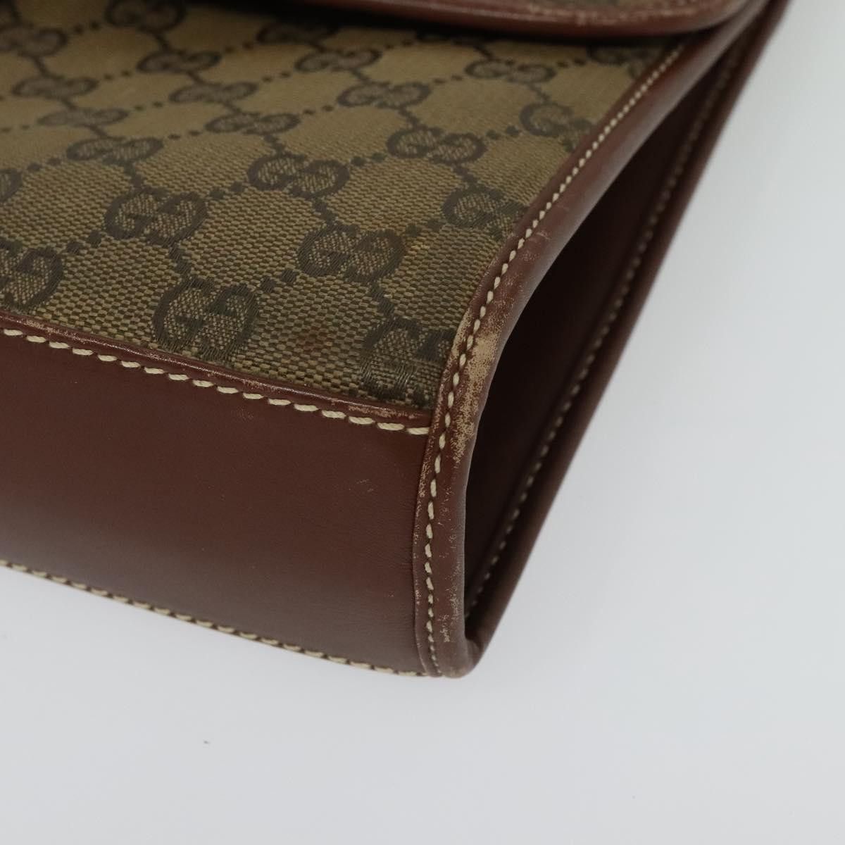 Gucci GUCCI GG Canvas Shoulder Bag Brown Gold 004 49 004 49 Size ONE SIZE - 11 Thumbnail