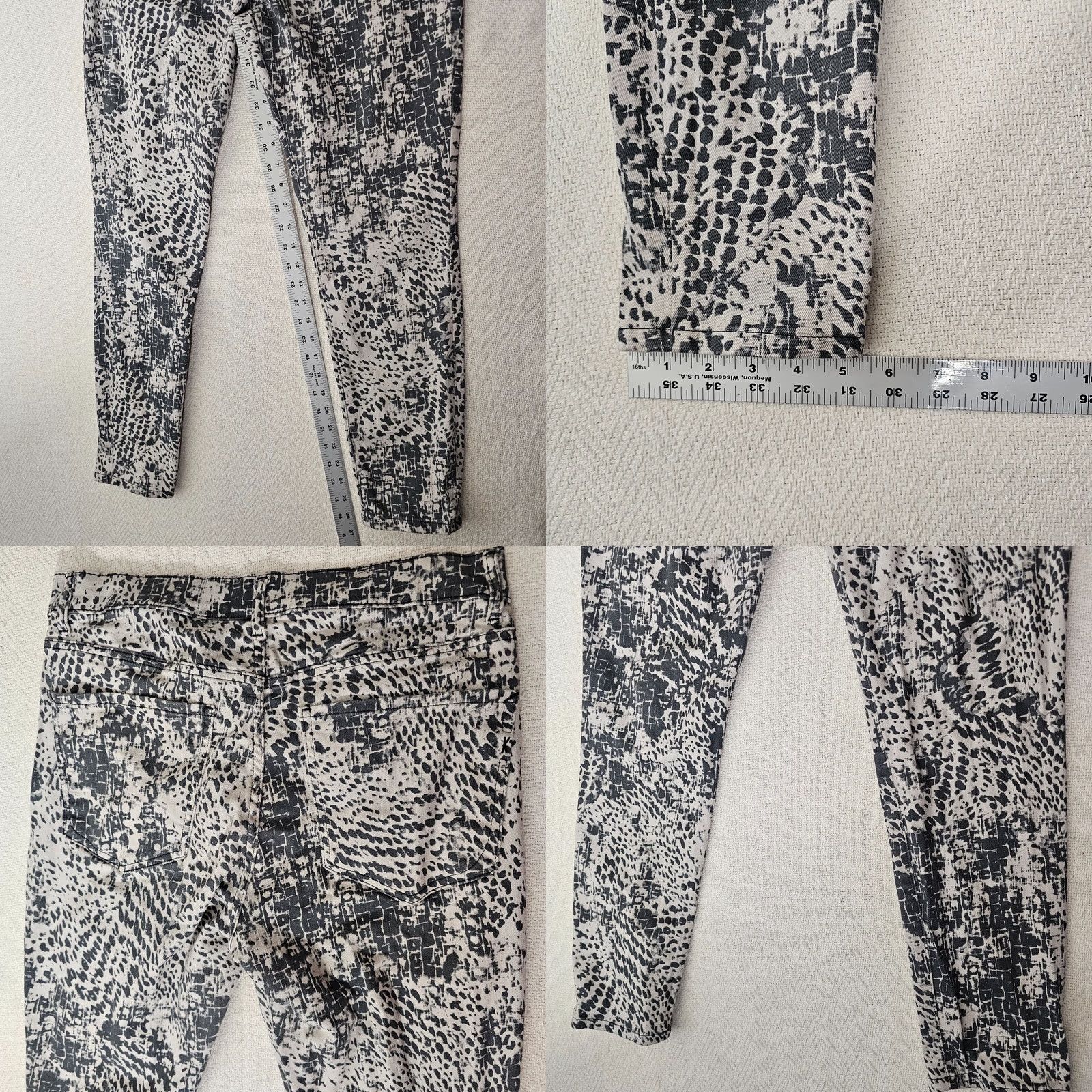 Express Express Women's Skinny Jeans High Rise Dark Cotton Blend Stretch Jeggings 12 Regular Inseam 26.5 in Denim Slim Button Closure Jeans Mens Womens Girls Size 24" / US 00 / IT 34 - 8 Thumbnail