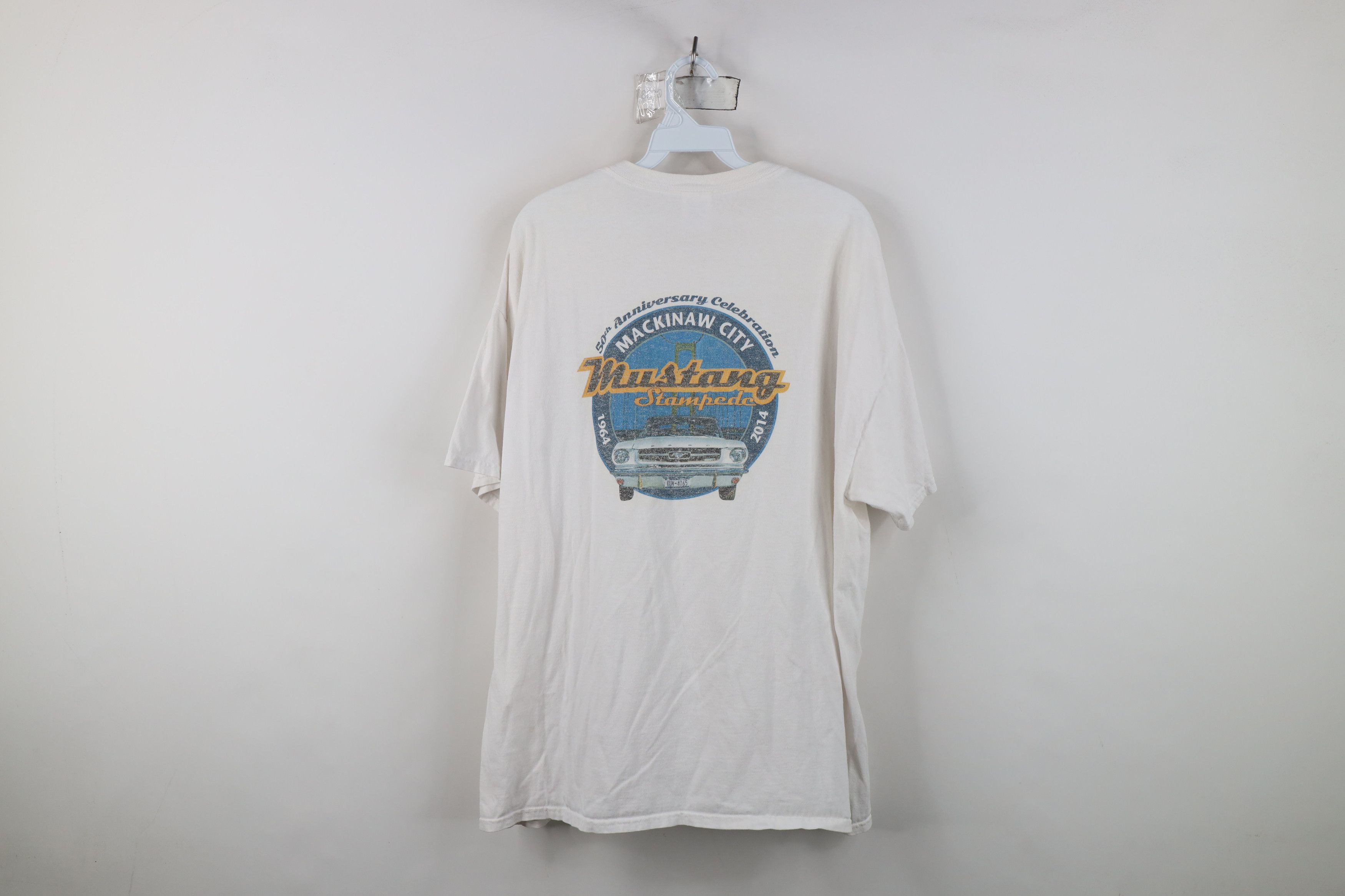 Vintage Y2K Mackinaw City Ford Mustang Stampede Short Sleeve T-Shirt Size US XL / EU 56 / 4 - 11 Thumbnail