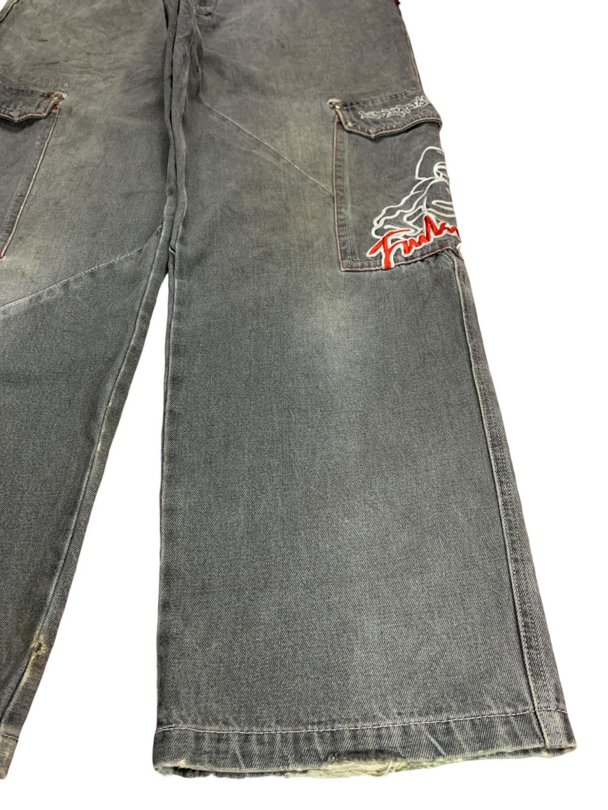 Japanese Brand Vintage Funky Jack Baggy Cargo Graffiti Skater Jeans Size US 32 / EU 48 - 8 Thumbnail