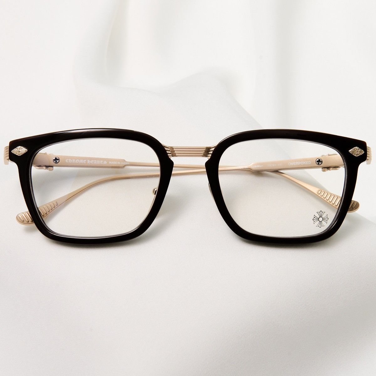 Chrome Hearts CHROME HEARTS OVERPOKED CLASSIC BROWN/ MATTE GOLD PLATED GLASSES Size ONE SIZE - 6 Thumbnail