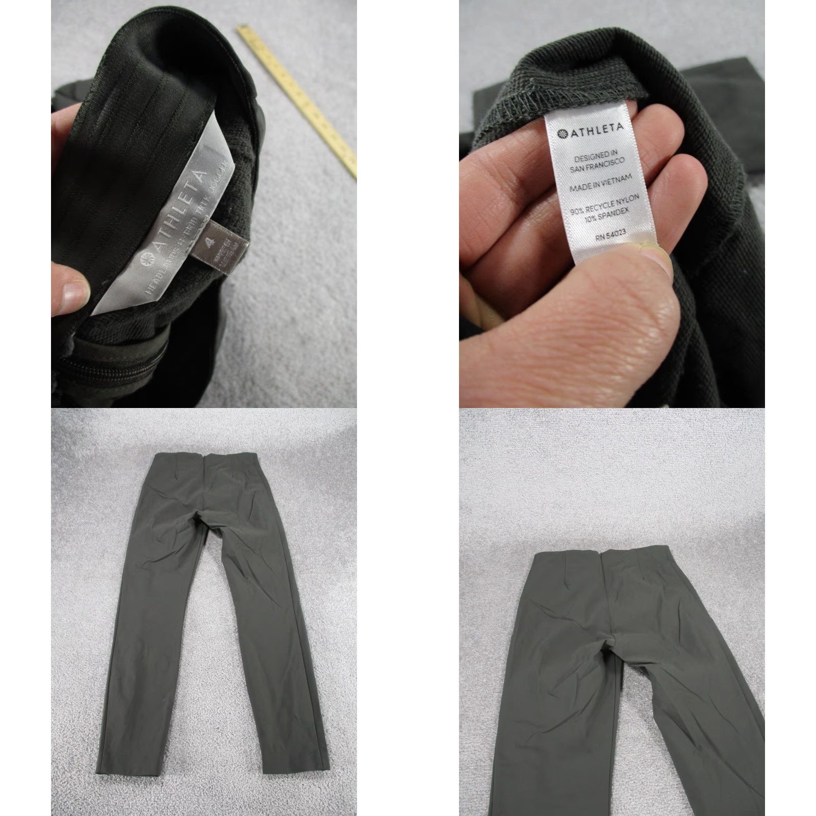 Athleta Athleta Leggings Womens 4 Gray Pocket Activewear Casual Travel Sports 4 Womens Size 27" / US 4 / IT 40 - 8 Thumbnail