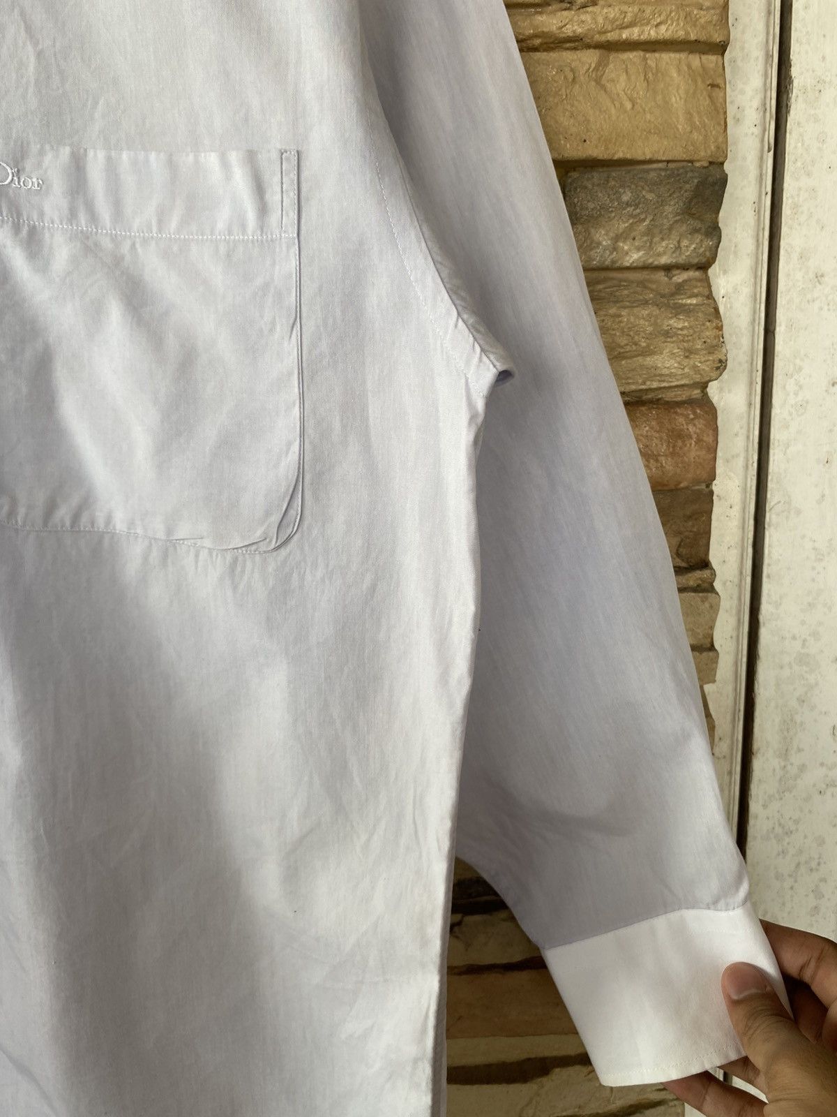 Christian Dior Monsieur Vintage Christian Dior Monsieur Dress Shirt Light Blue White Collar & Cuffs Size US M / EU 48-50 / 2 - 6 Thumbnail