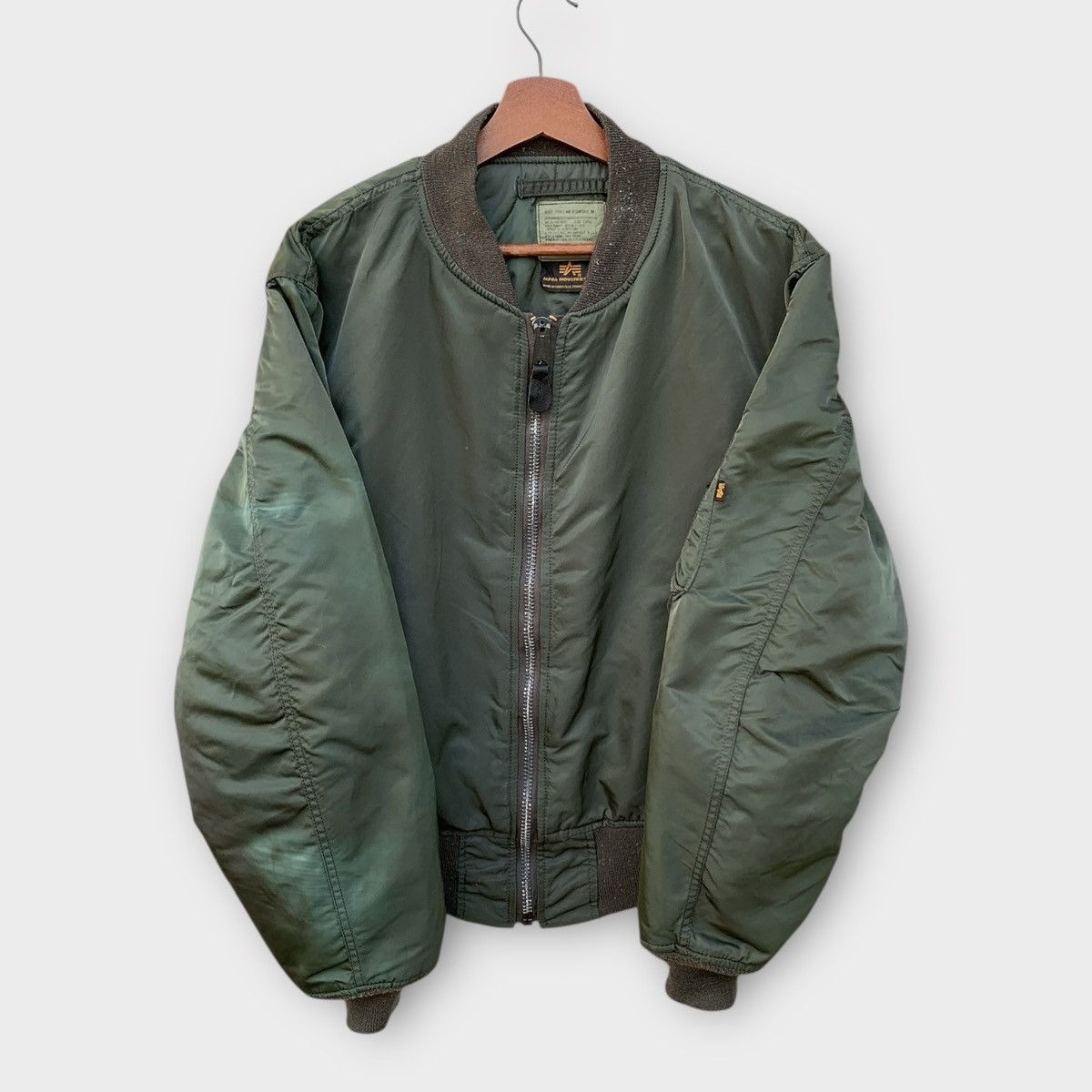 Alpha Industries VINTAGE 80s USAF ALPHA INDUSTRIES FLIGHT MA 1 BOMBER JACKET Size US L / EU 52-54 / 3 - 1 Thumbnail