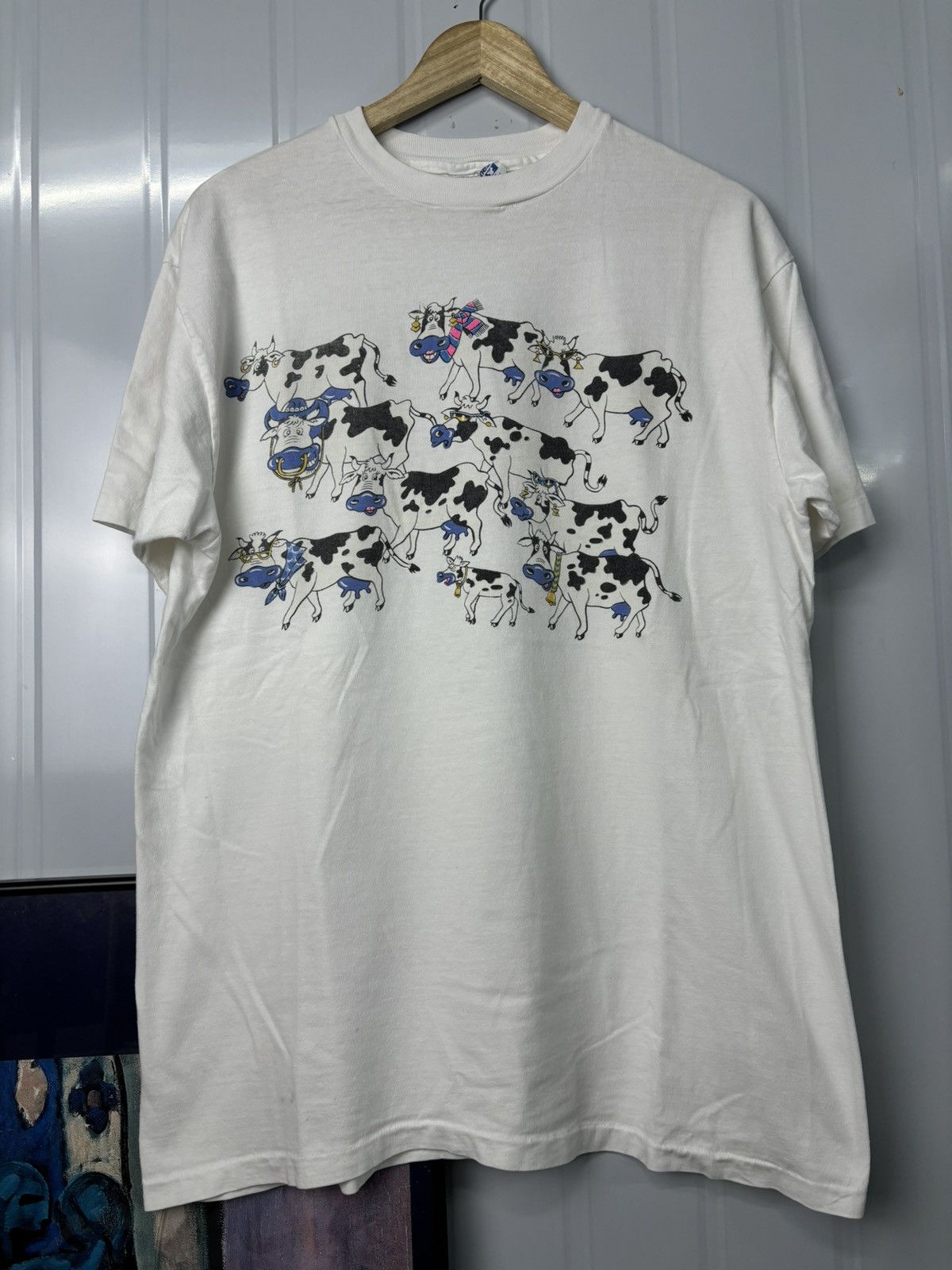 Vintage RARE! Vintage 90’s Museum Of Cows Art Phototee Size US XL / EU 56 / 4 - 2 Thumbnail
