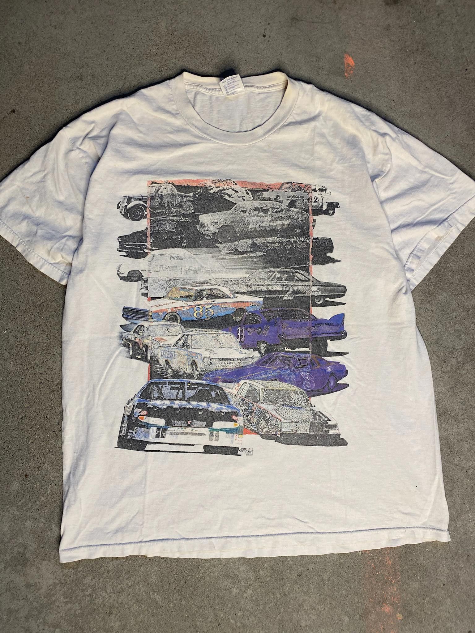 NASCAR 1998 Nascar Double Sided MNBA 50 Years White Race Shirt XL Size US XL / EU 56 / 4 - 1 Thumbnail