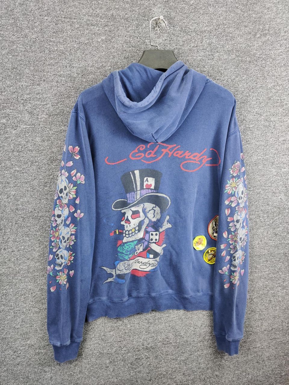 Ed Hardy Vintage Ed Hardy Christian Audigier Skull Zipper Hoodie Size US L / EU 52-54 / 3 - 1 Thumbnail