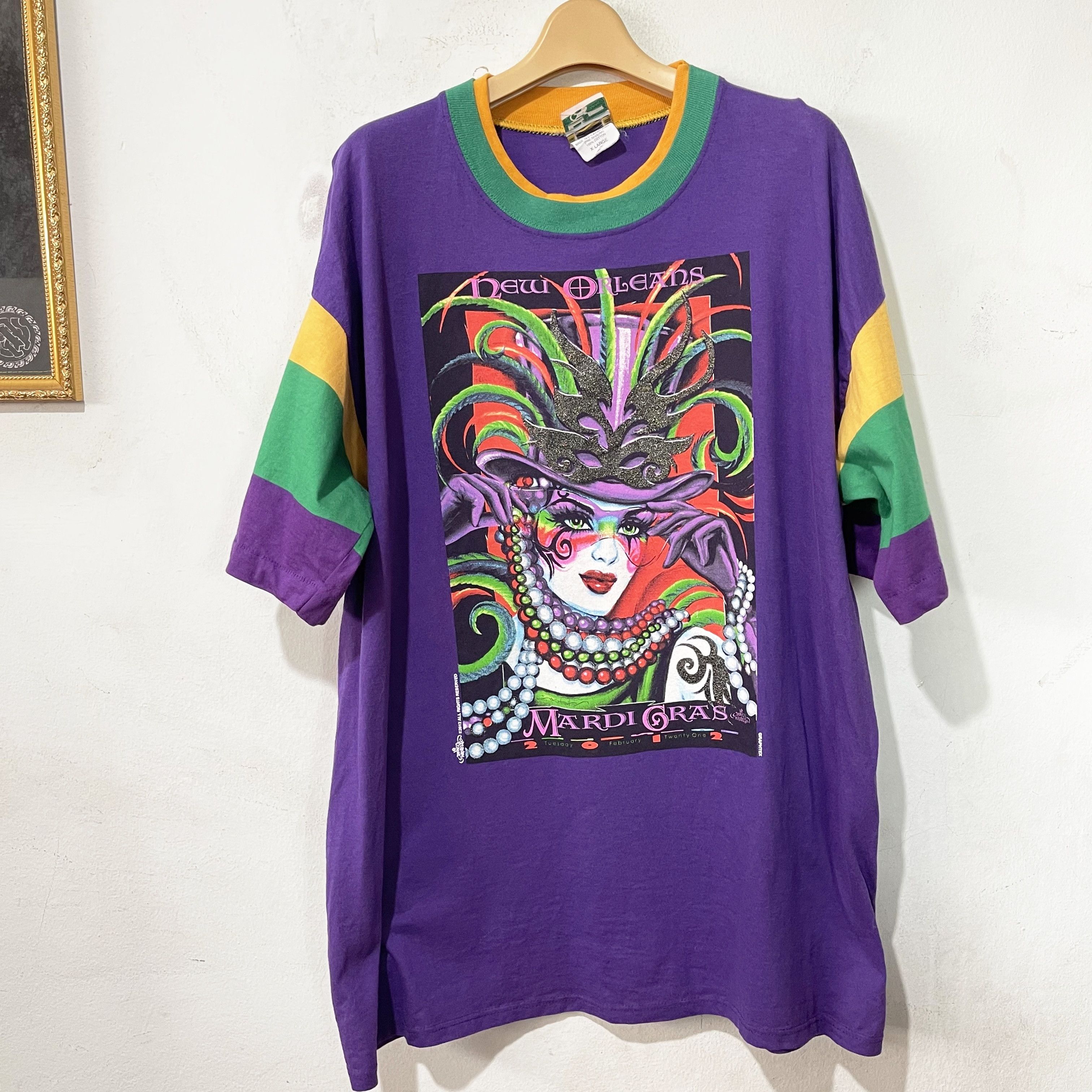 Vintage Vintage 2012 New Orleans Mardi Gras T-Shirt Size US XL / EU 56 / 4 - 1 Thumbnail